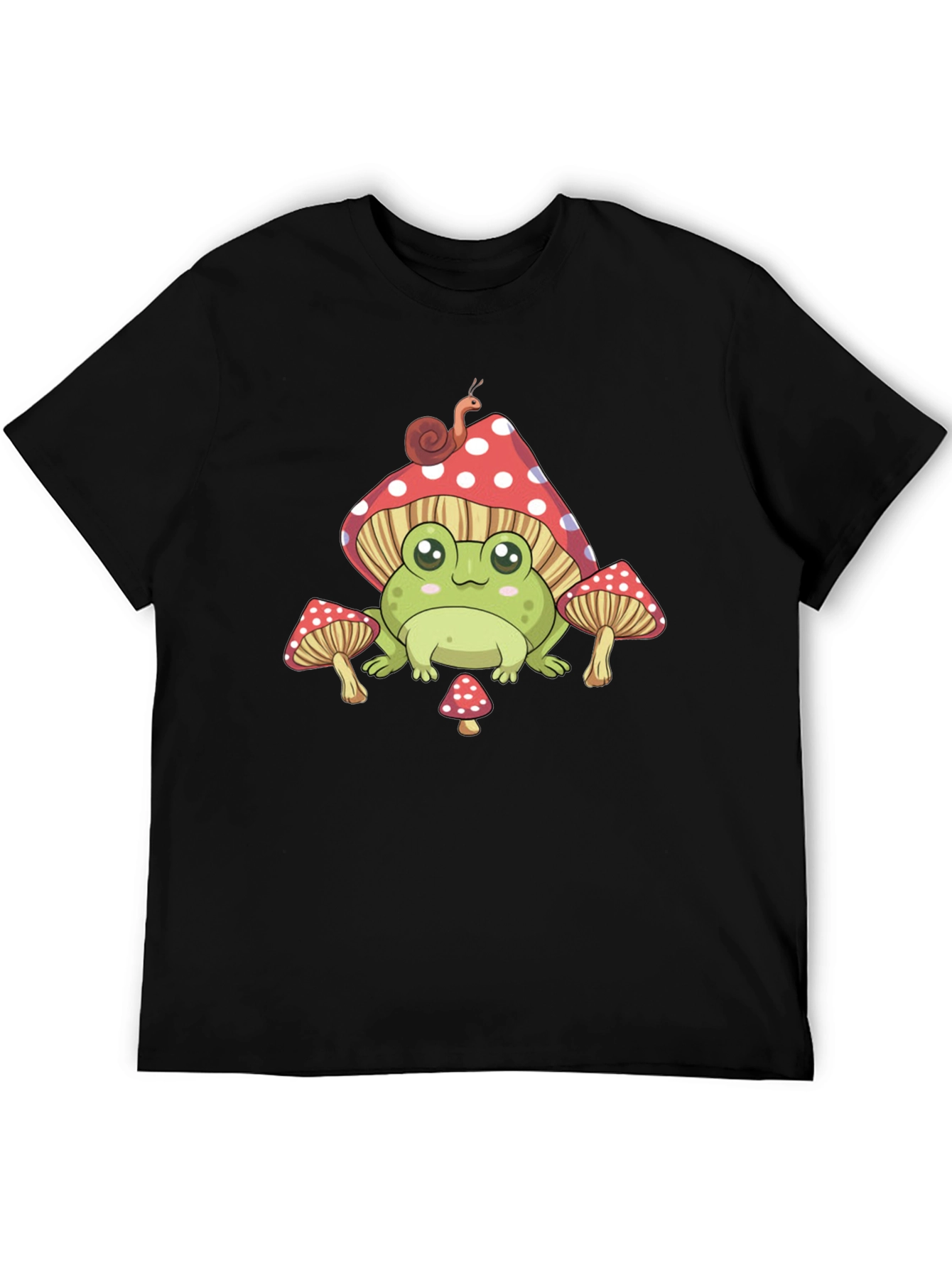 Frog and Mushroom Graphic T-Shirt - Unique Design