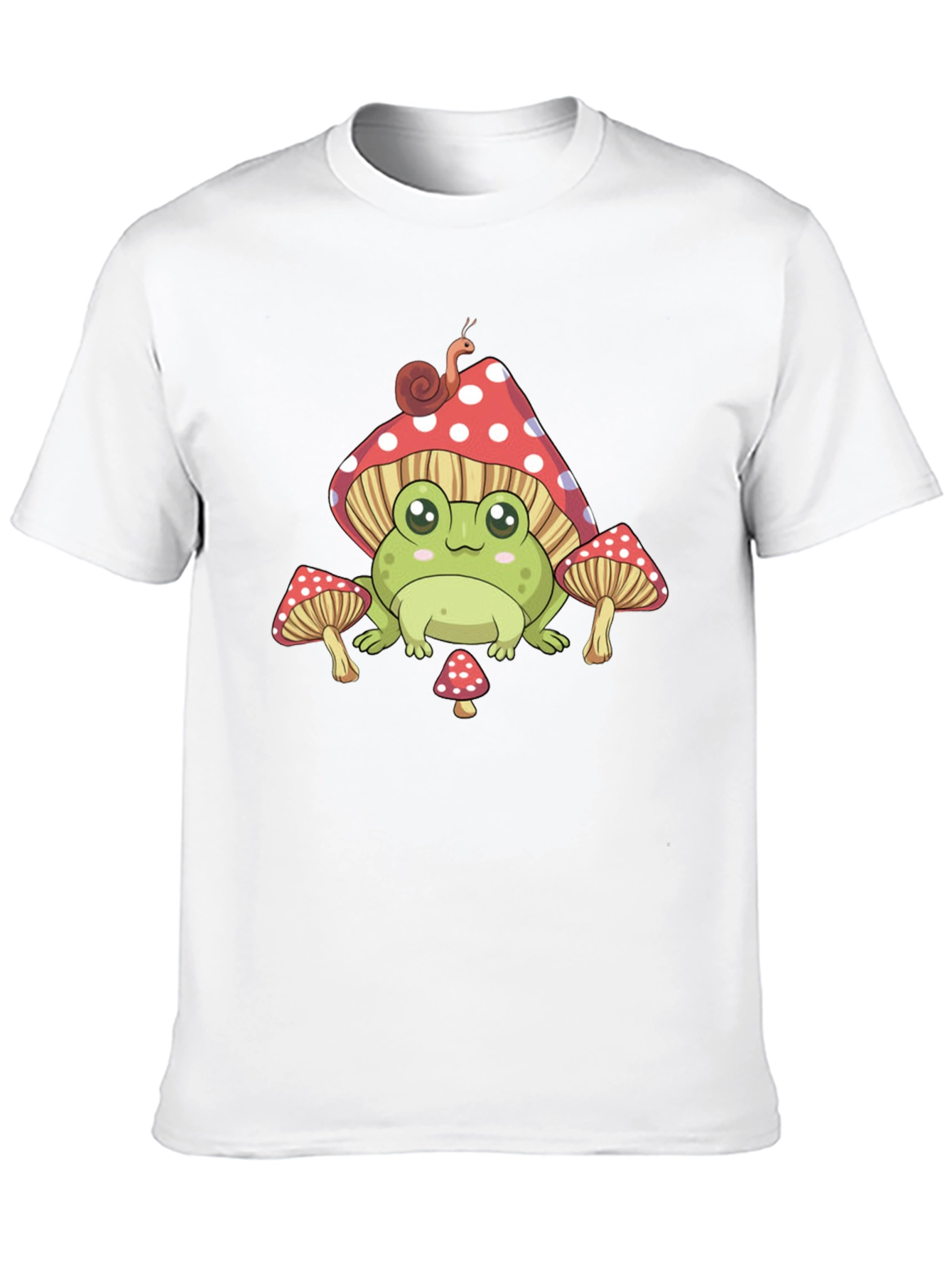 Frog and Mushroom Graphic T-Shirt - Unique Design