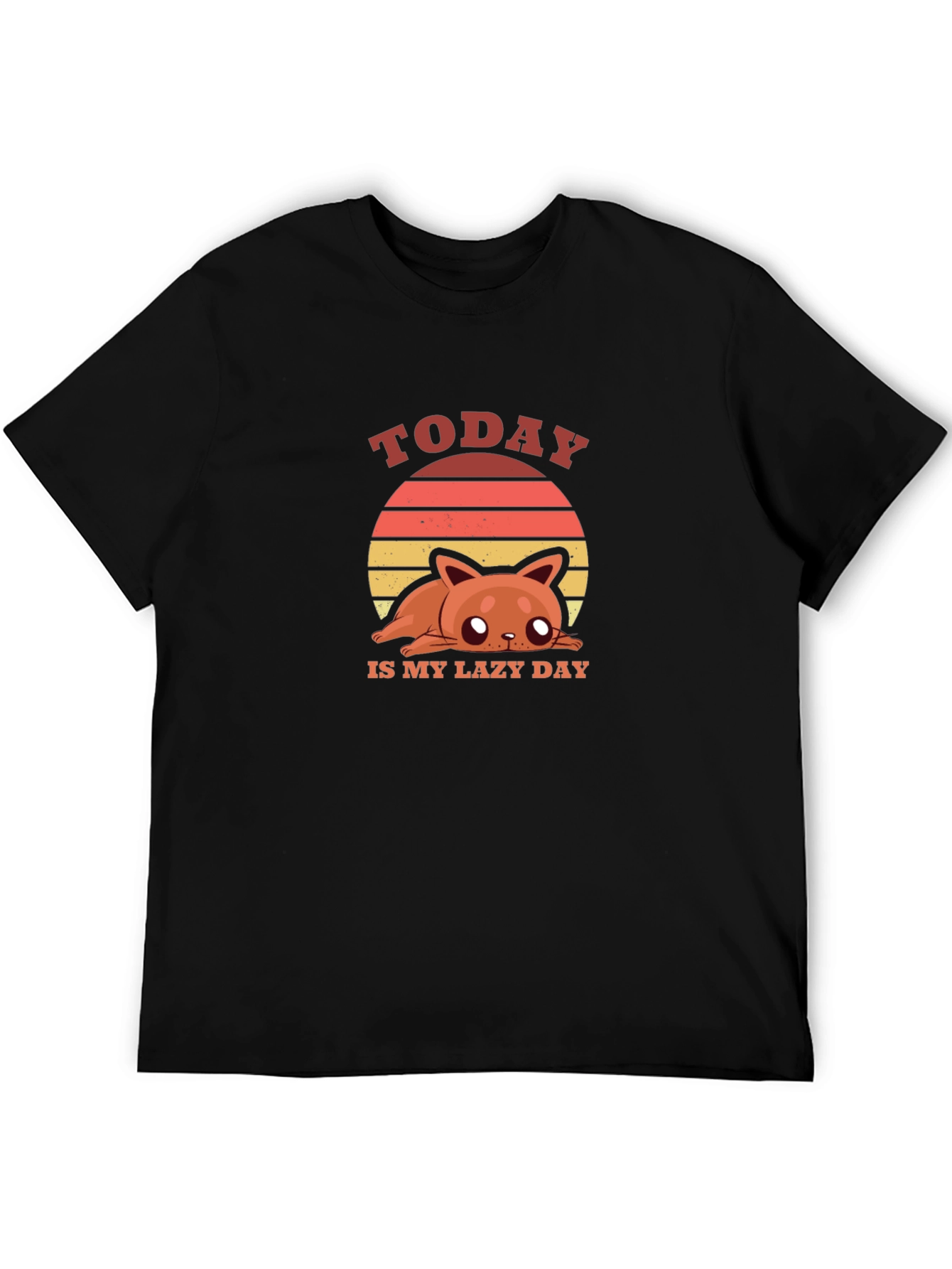 Lazy Day Cat T-Shirt - Soft Cotton Tee