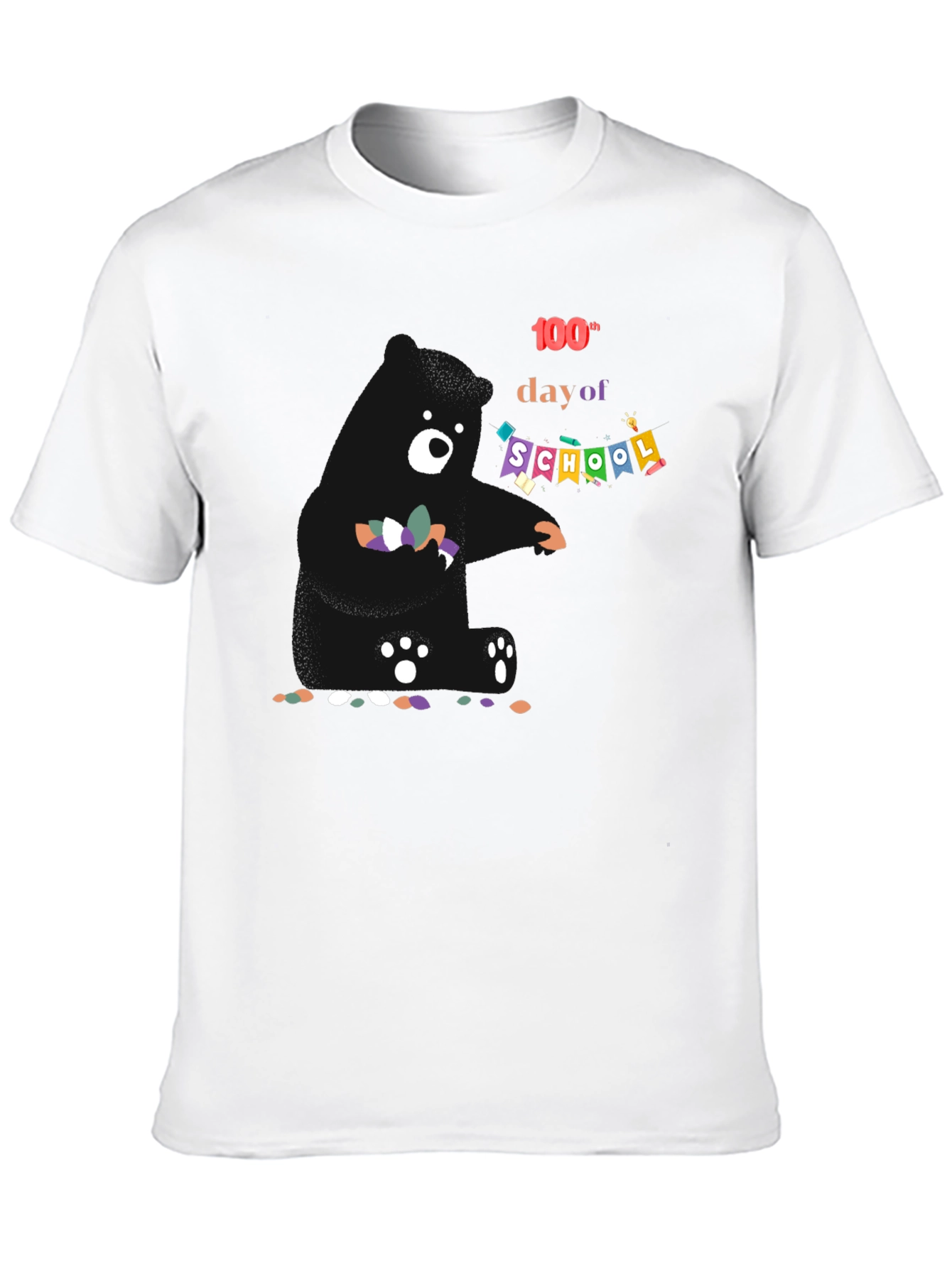 100th Day of School Black T-Shirt
