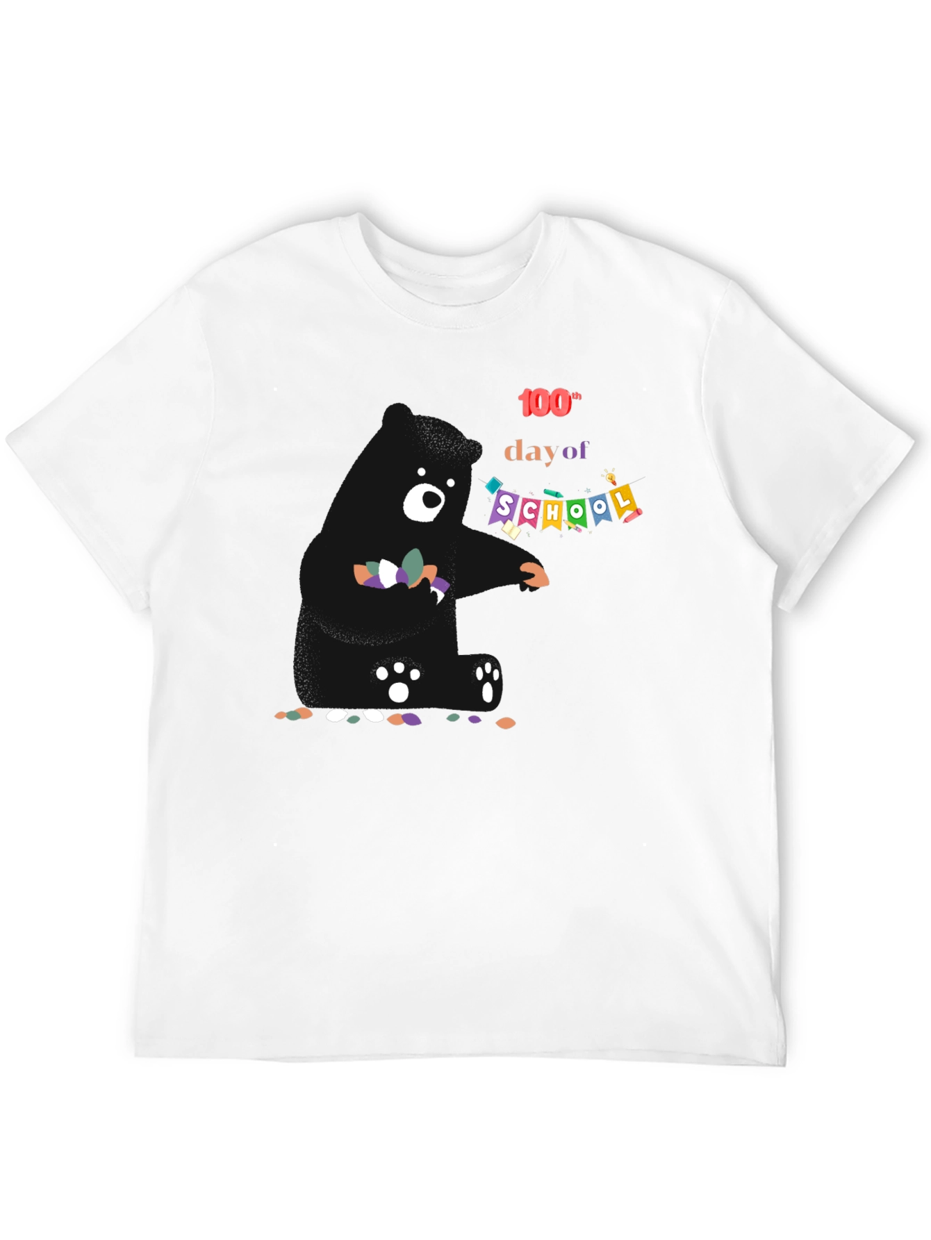 100th Day of School Black T-Shirt