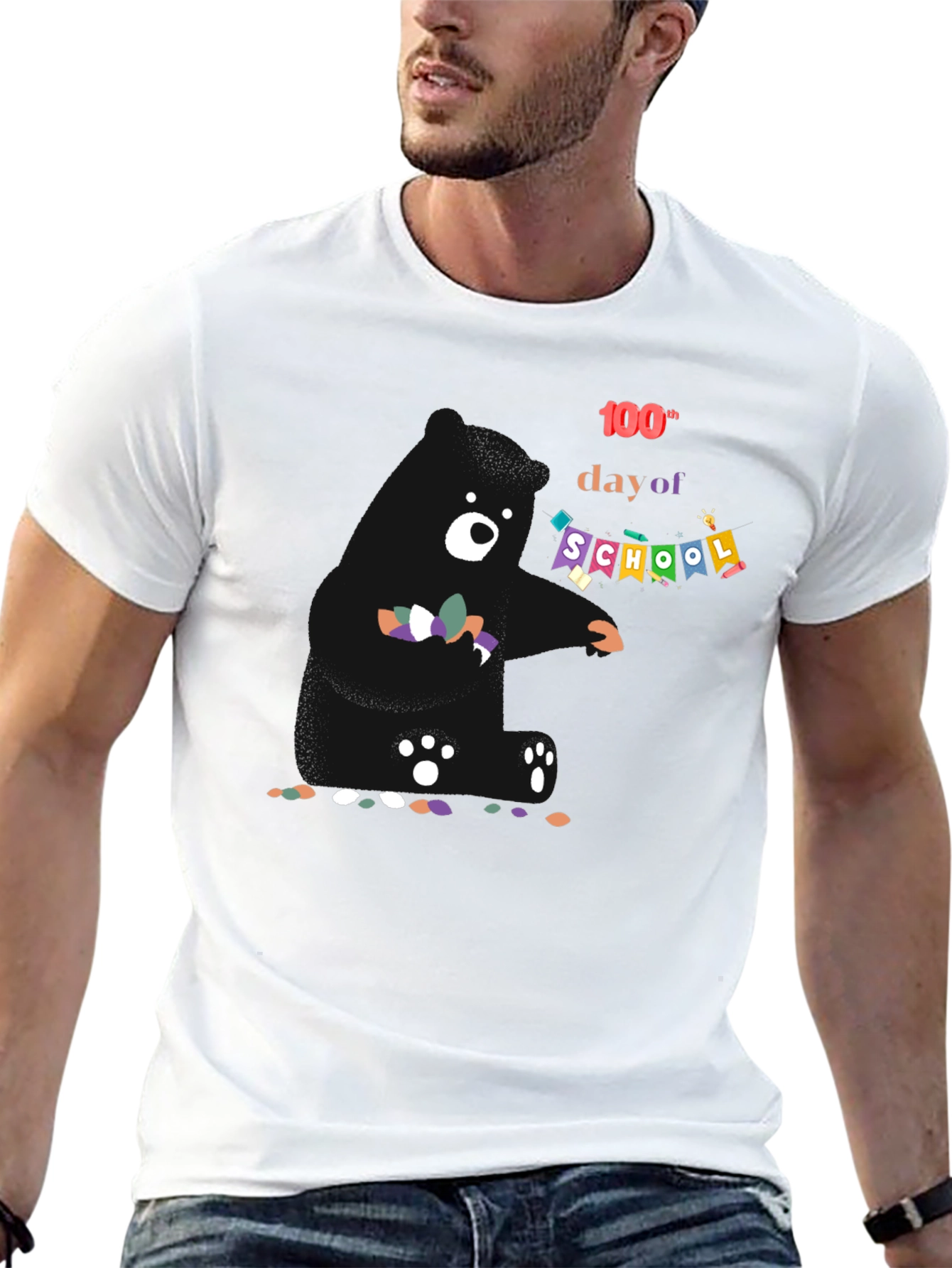 100th Day of School Black T-Shirt