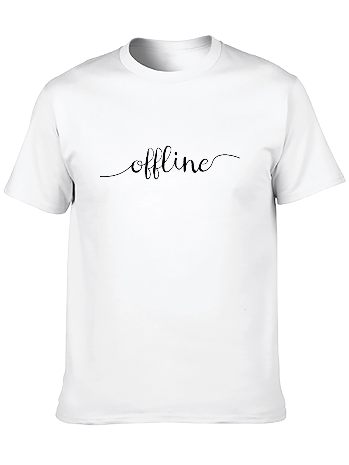Offline Black Graphic Tee - Relaxed Comfort