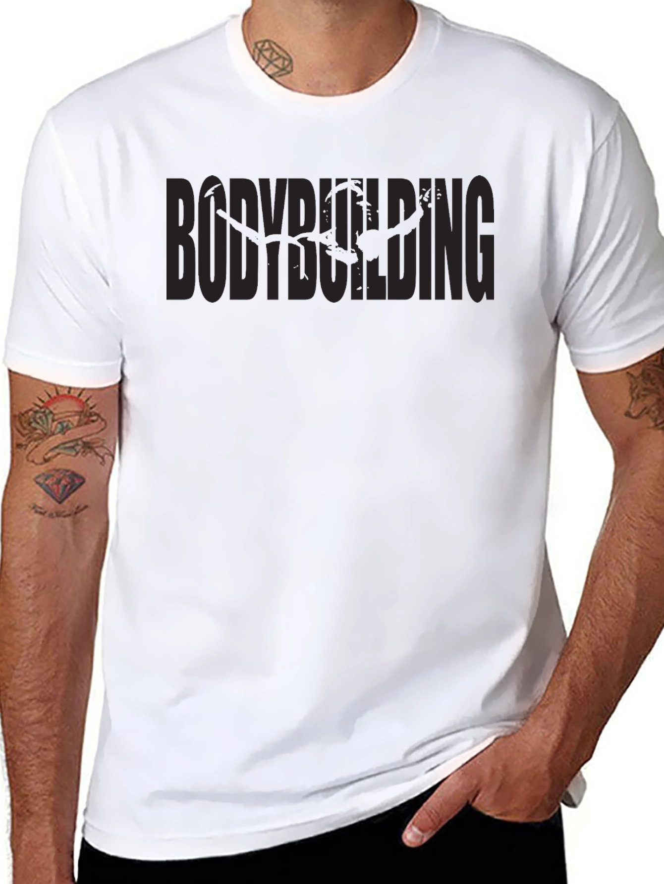 Bodybuilding Graphic Tee - Black Gym T-Shirt