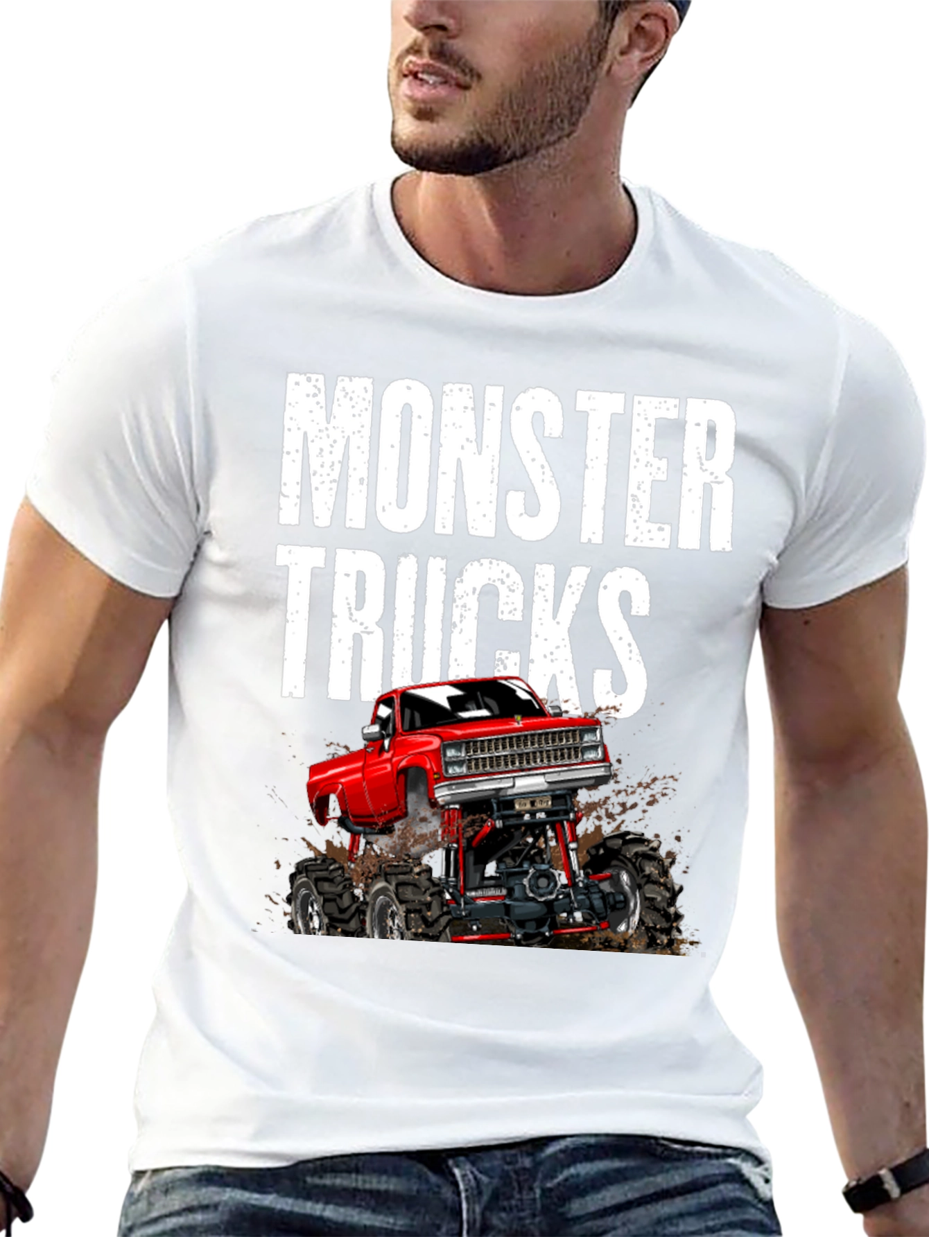 Monster Truck Graphic Tee - Bold Black Cotton T-Shirt