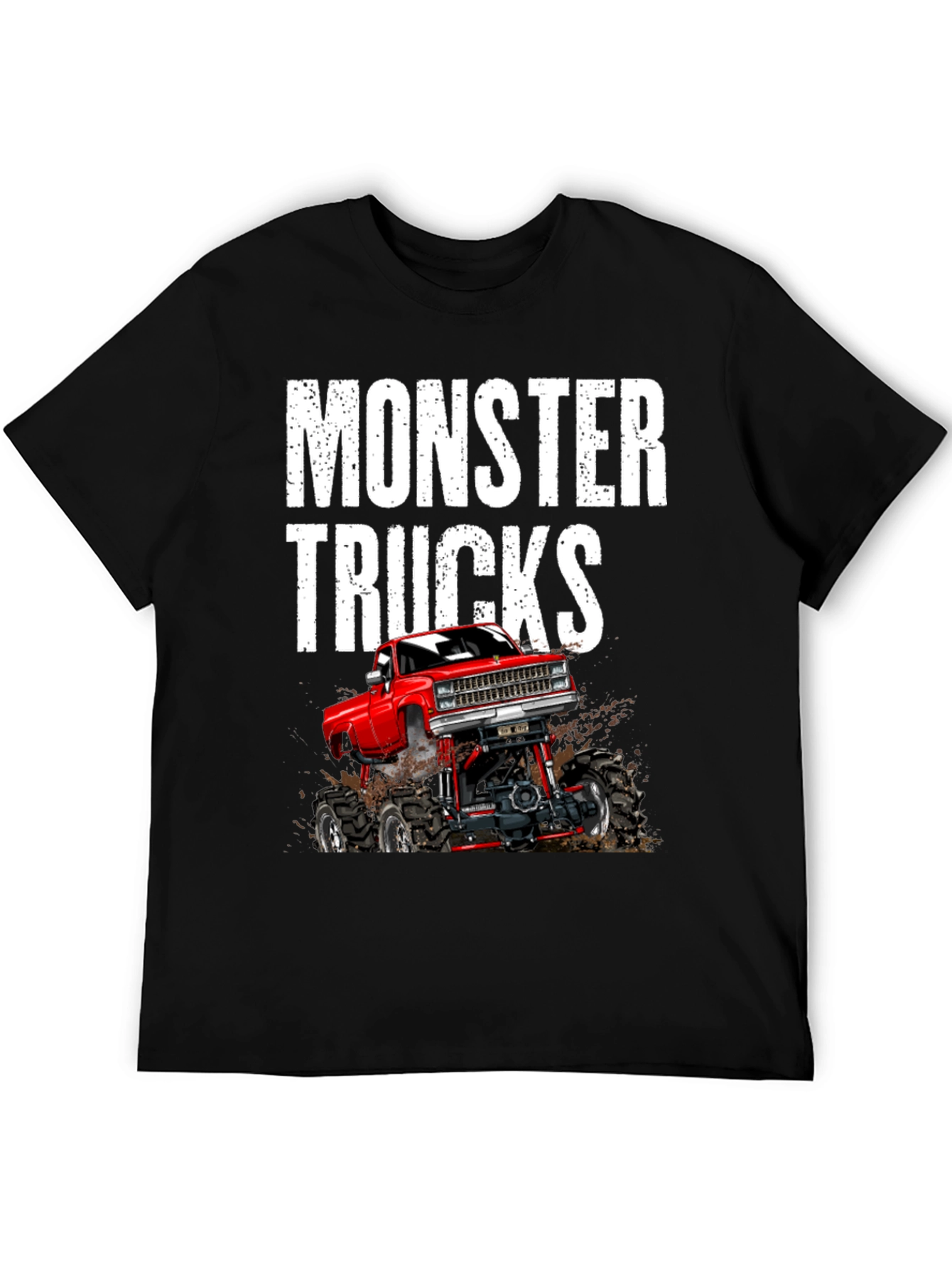 Monster Truck Graphic Tee - Bold Black Cotton T-Shirt