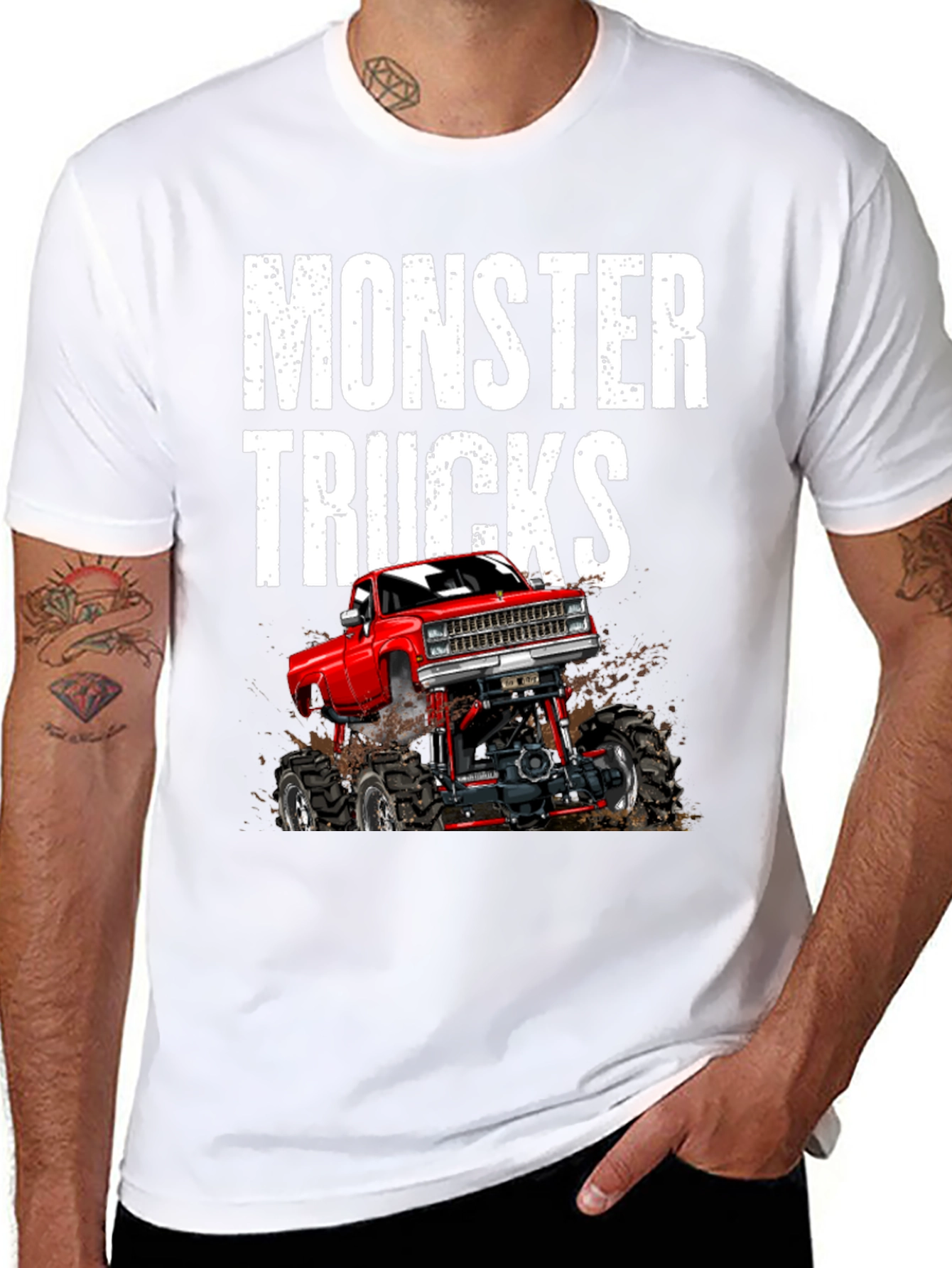 Monster Truck Graphic Tee - Bold Black Cotton T-Shirt