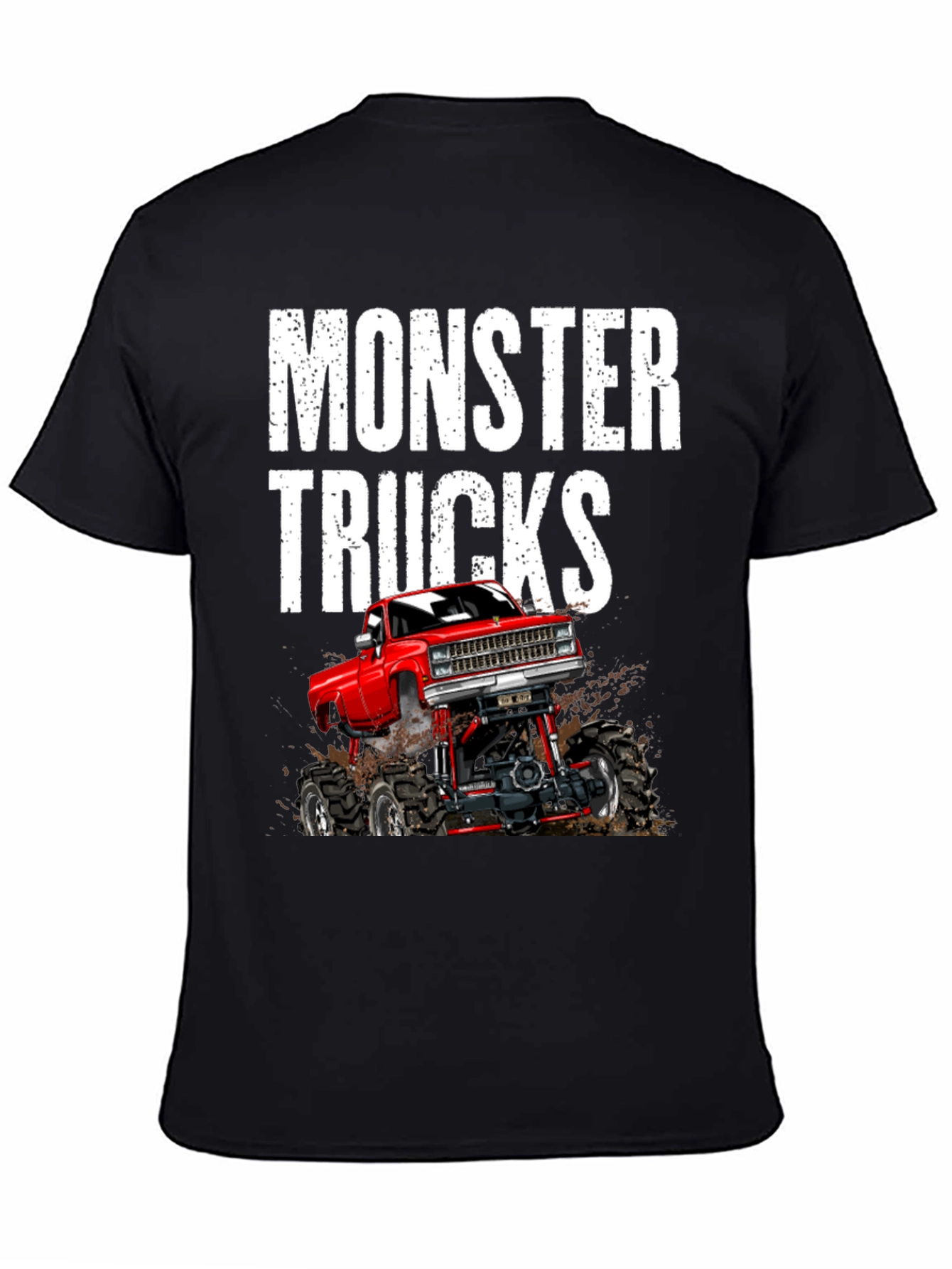 Monster Truck Graphic Tee - Bold Black Cotton T-Shirt