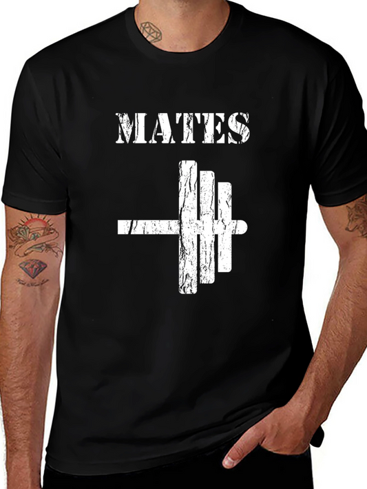 MATES Barbell Black T-Shirt