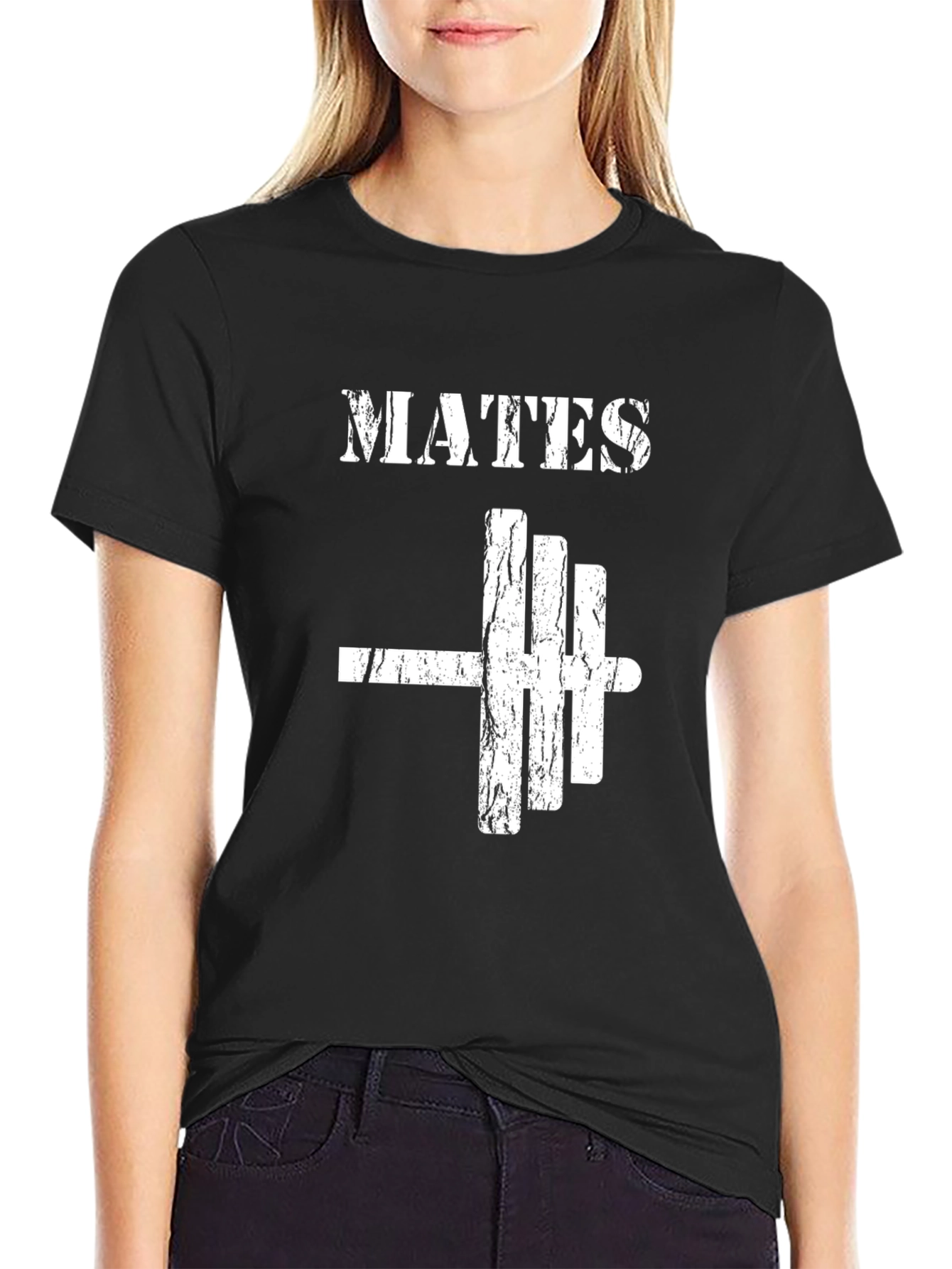 MATES Barbell Black T-Shirt