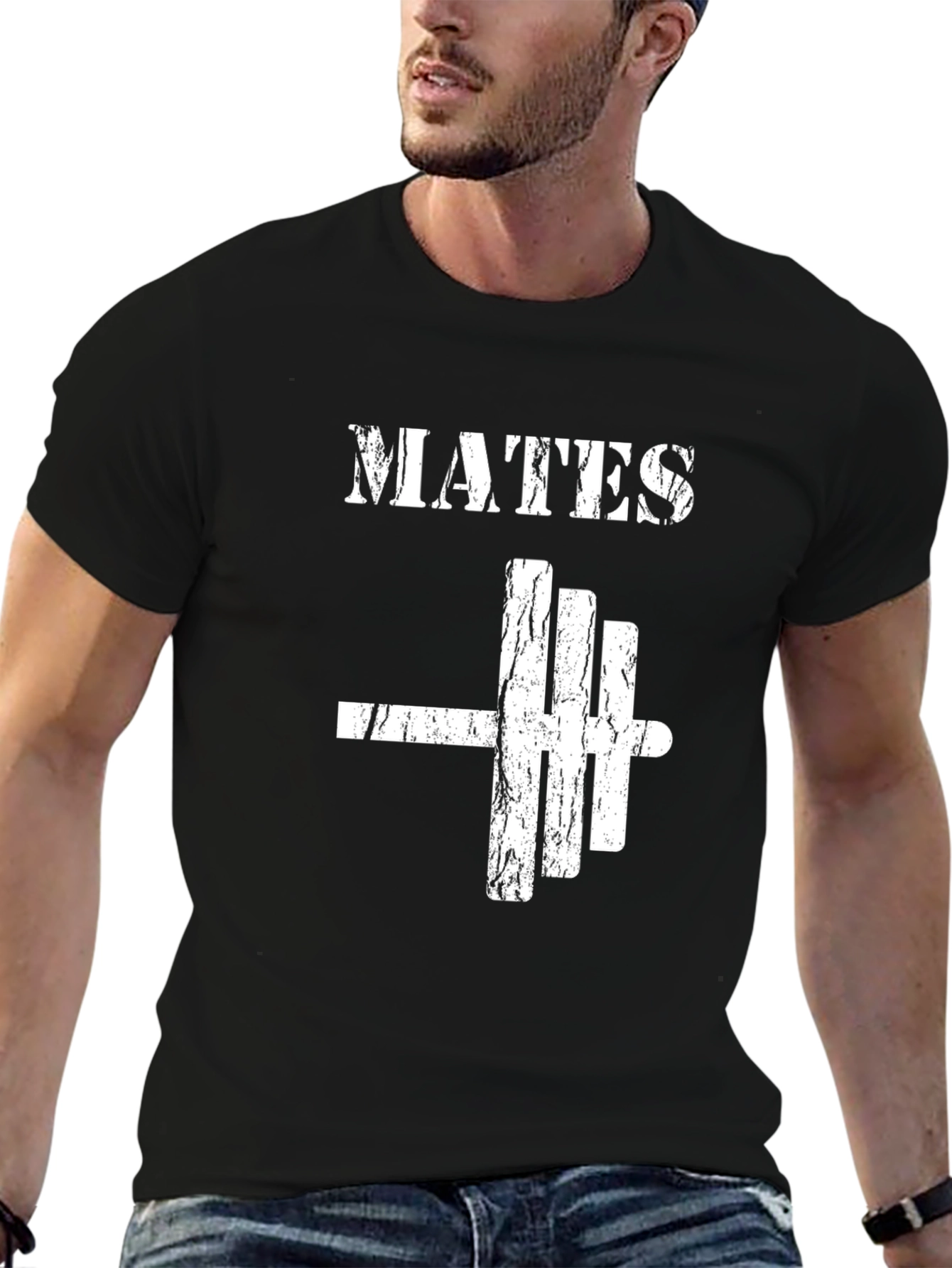 MATES Barbell Black T-Shirt
