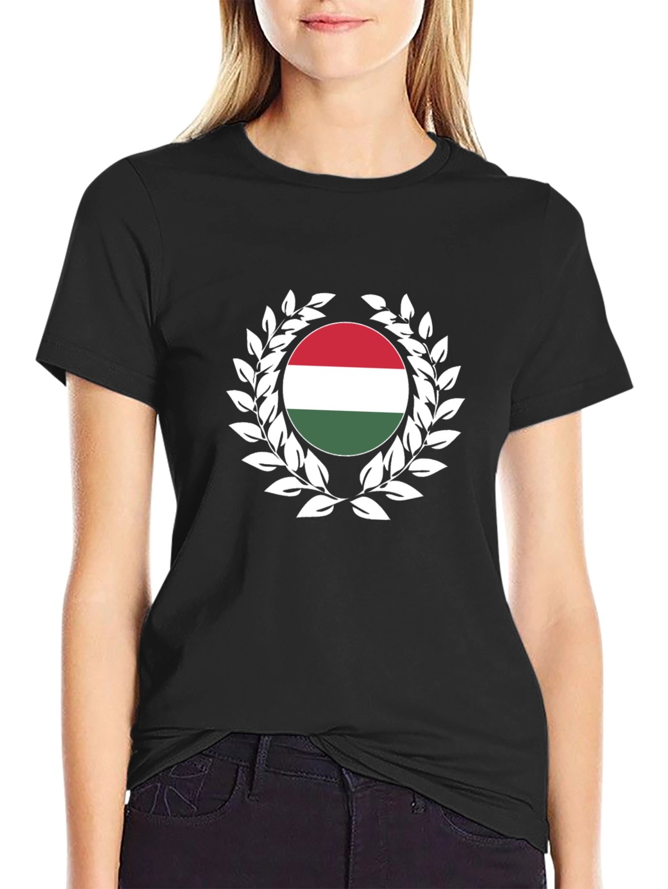 Hungary Flag Laurel Wreath T-Shirt