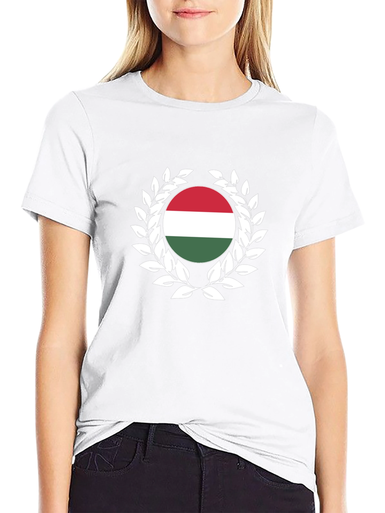 Hungary Flag Laurel Wreath T-Shirt