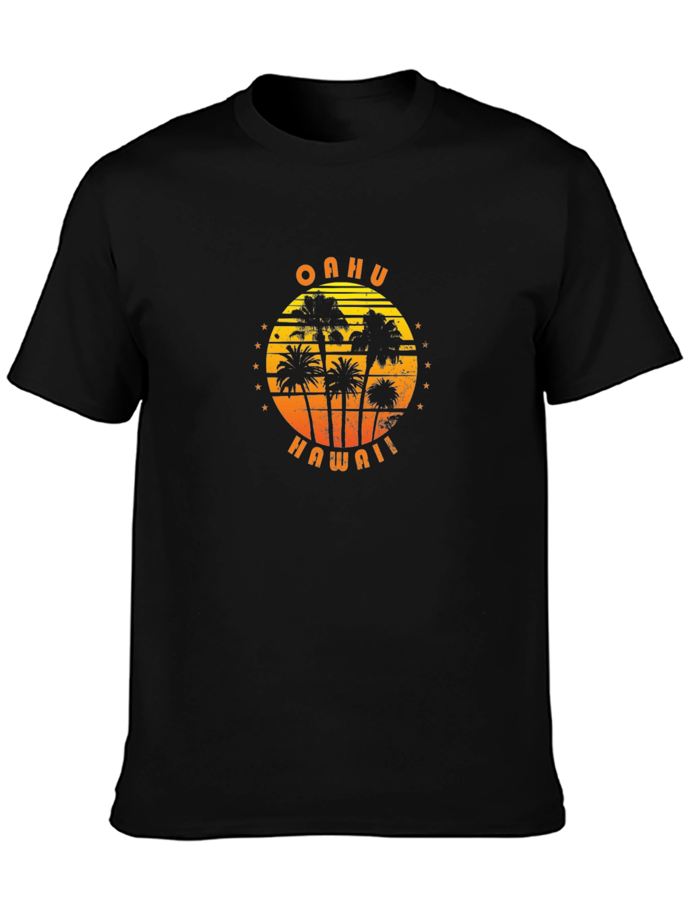 Oahu Hawaii Palm Tree Graphic T-Shirt