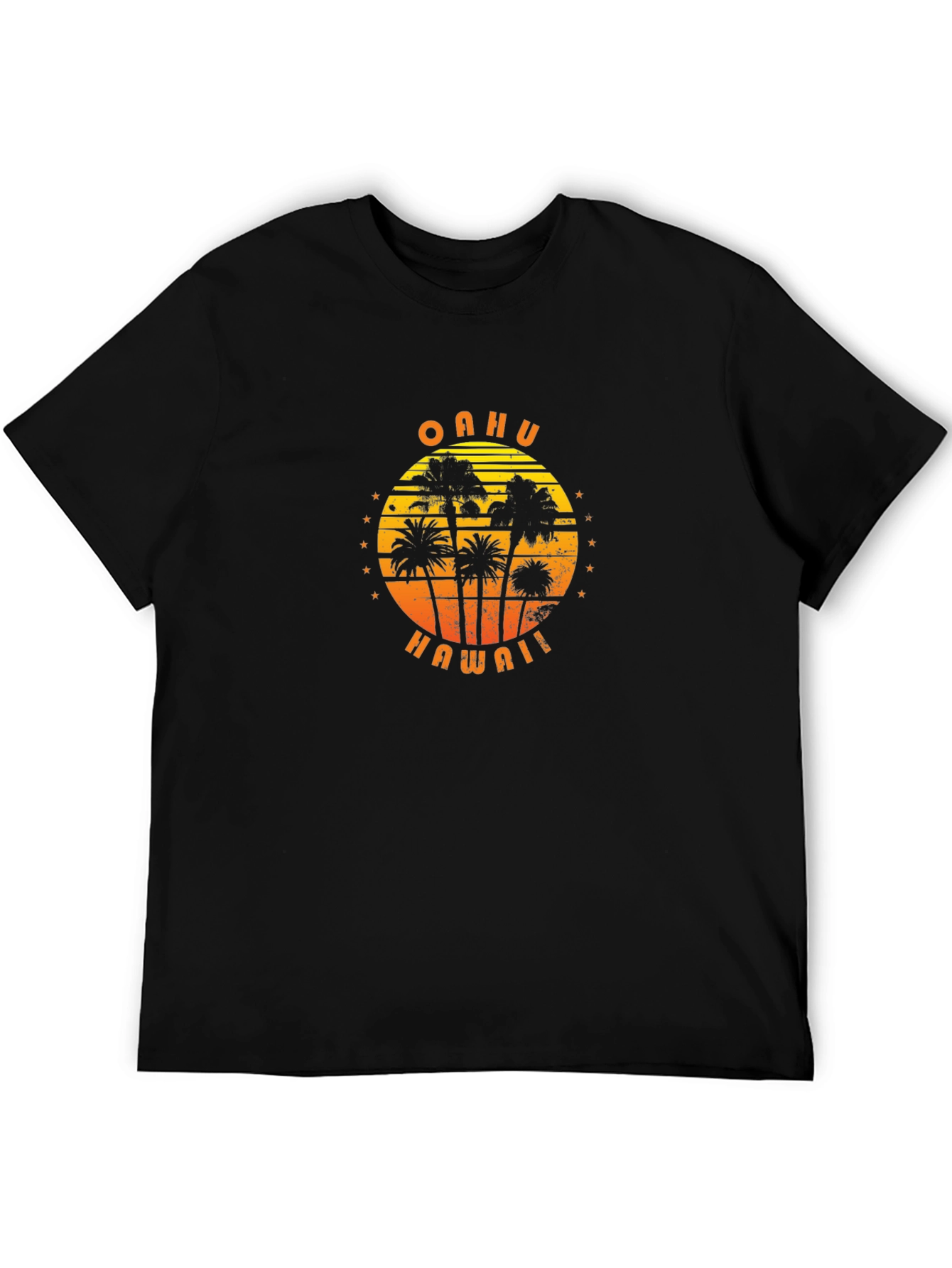 Oahu Hawaii Palm Tree Graphic T-Shirt