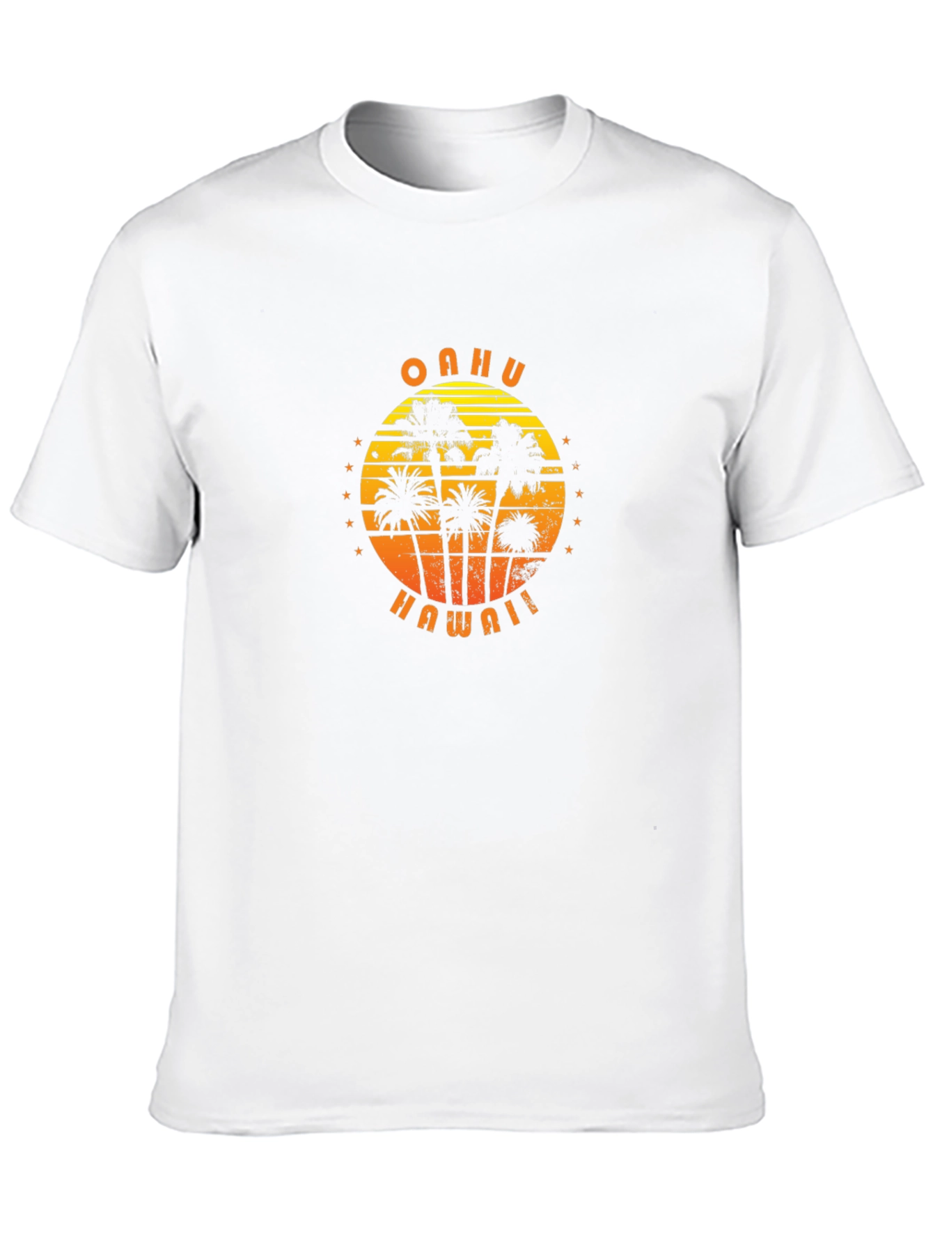 Oahu Hawaii Palm Tree Graphic T-Shirt