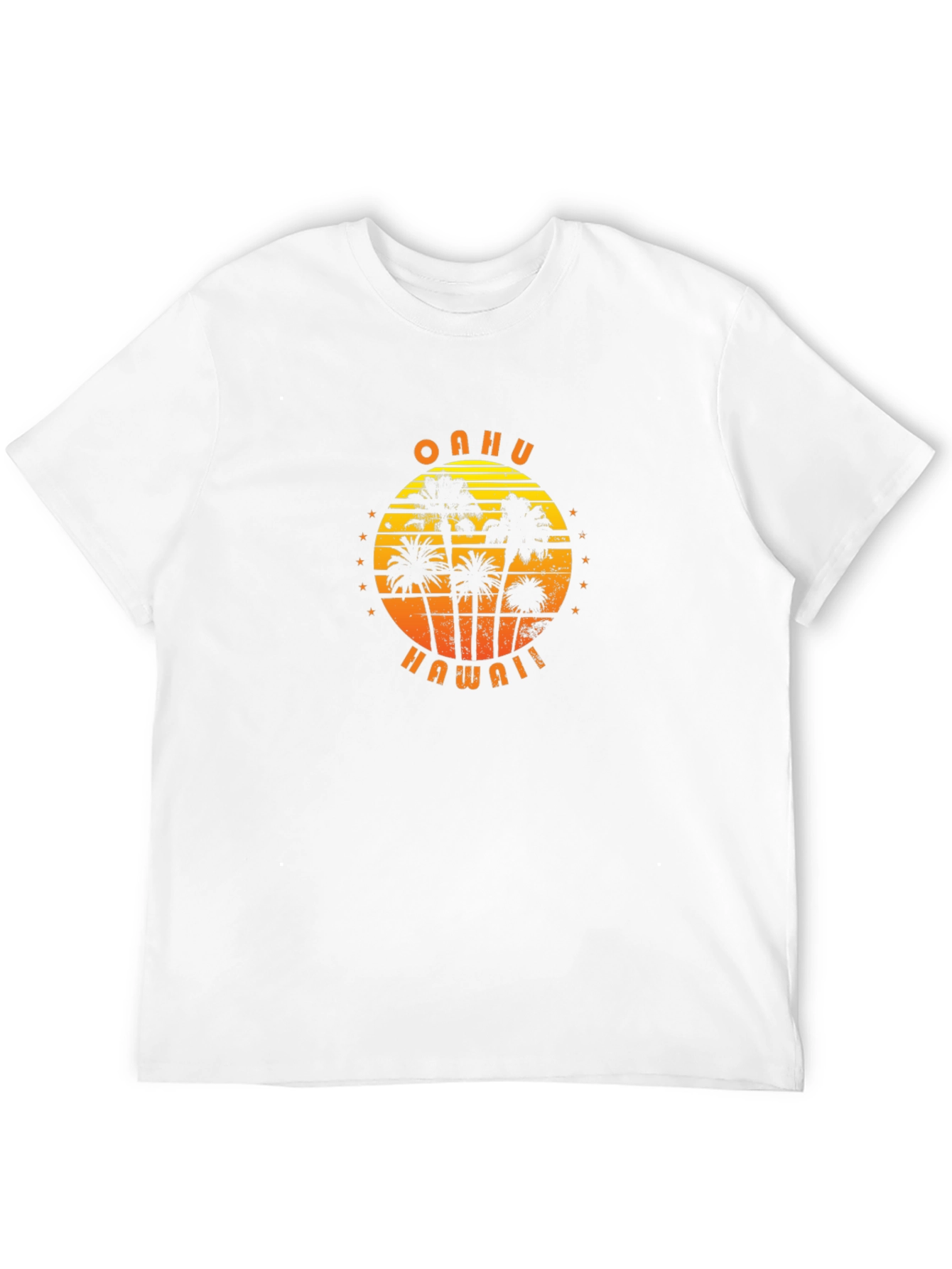Oahu Hawaii Palm Tree Graphic T-Shirt