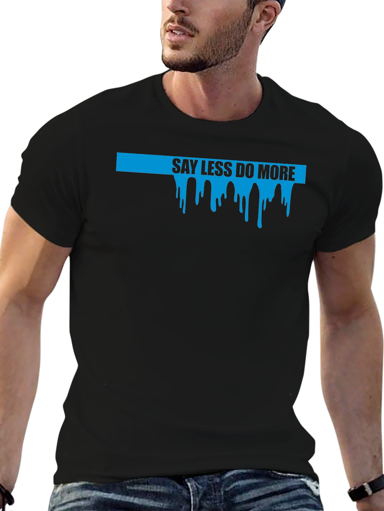 Say Less Do More Graphic Tee - Black