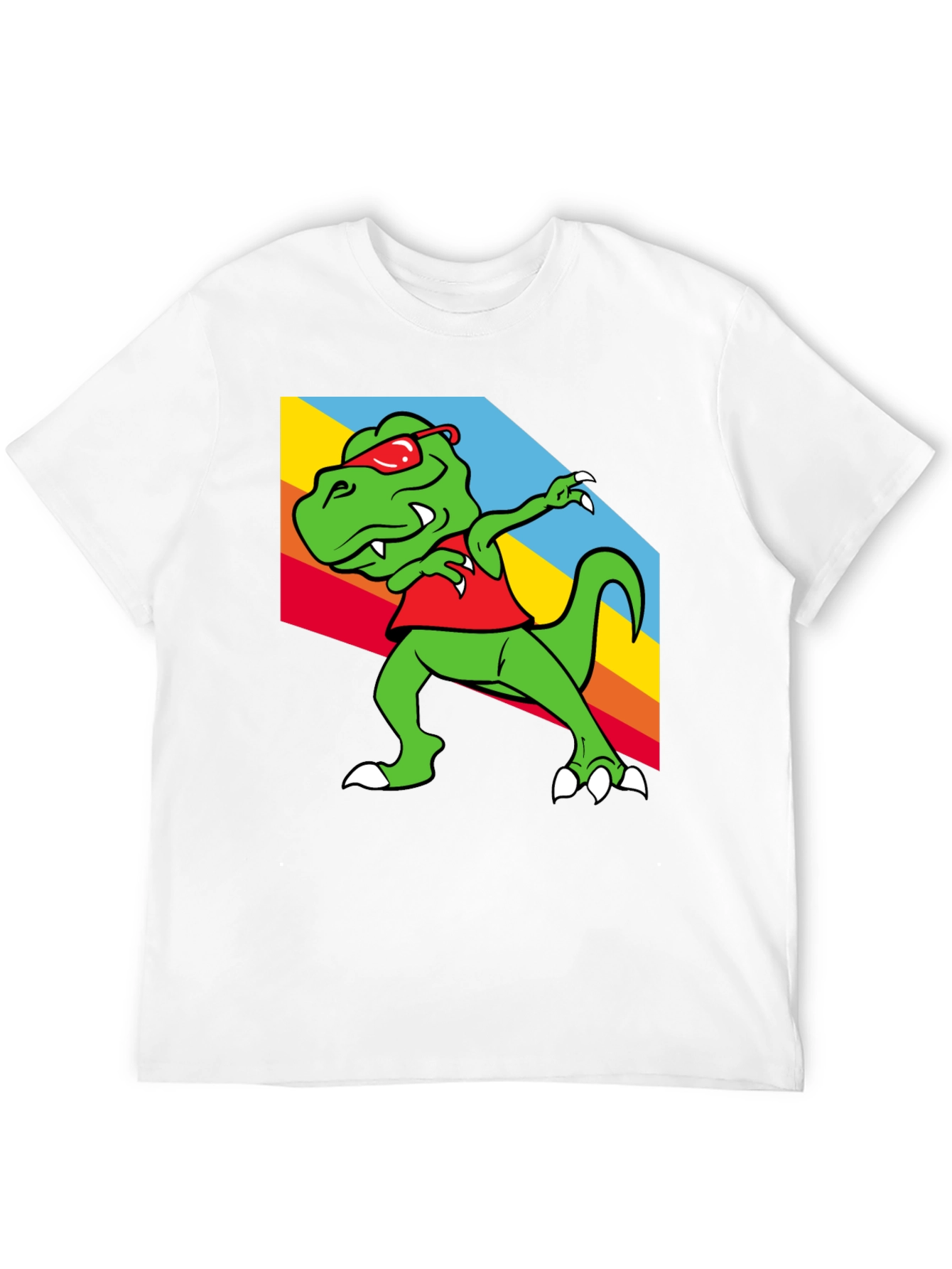 Dabbing Dinosaur Graphic Tee - Trendy T-Rex T-Shirt
