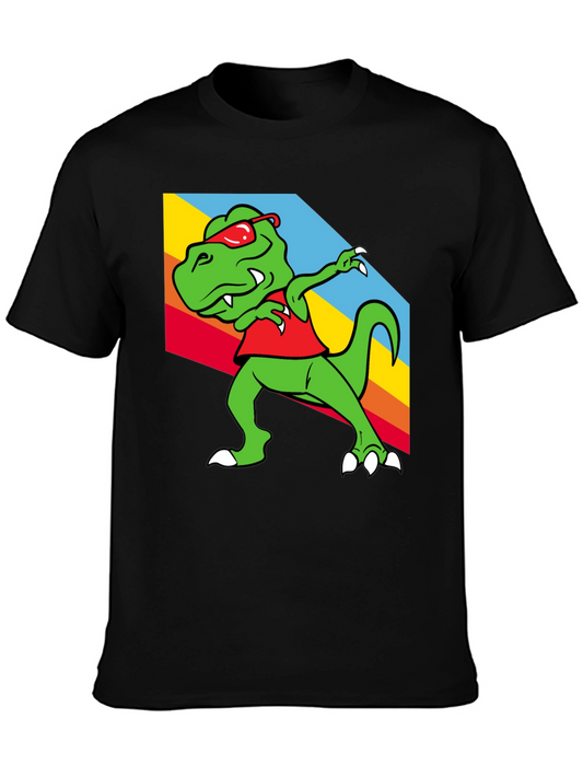 Dabbing Dinosaur Graphic Tee - Trendy T-Rex T-Shirt