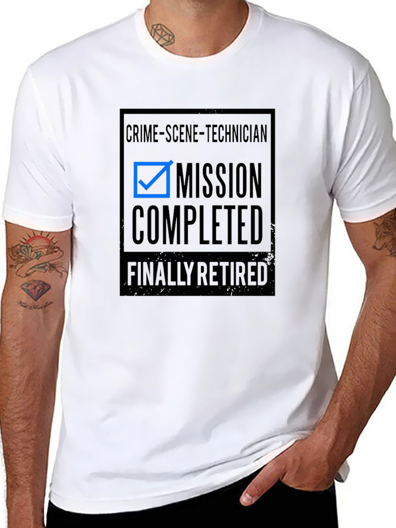 Crime Scene Technician Retirement T-Shirt - Mission Completed