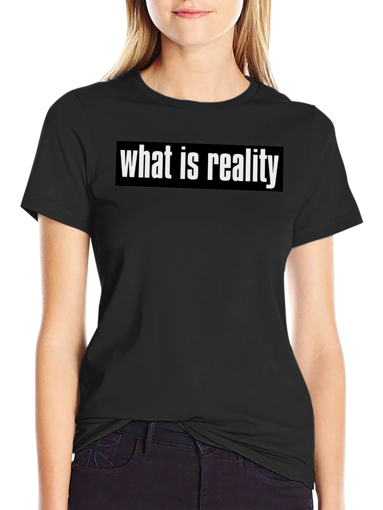 What is Reality Black Graphic Tee