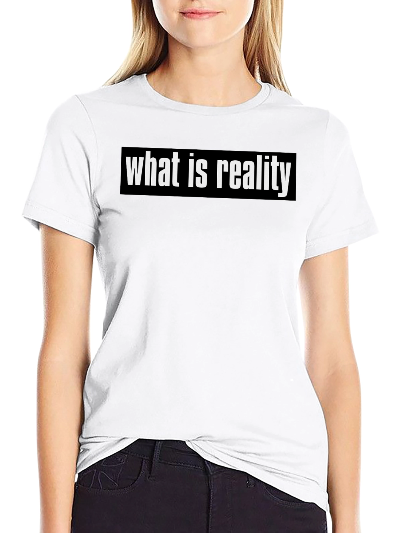 What is Reality Black Graphic Tee