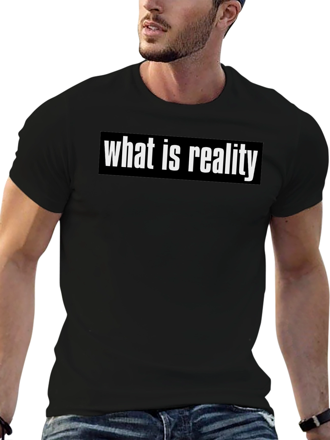 What is Reality Black Graphic Tee