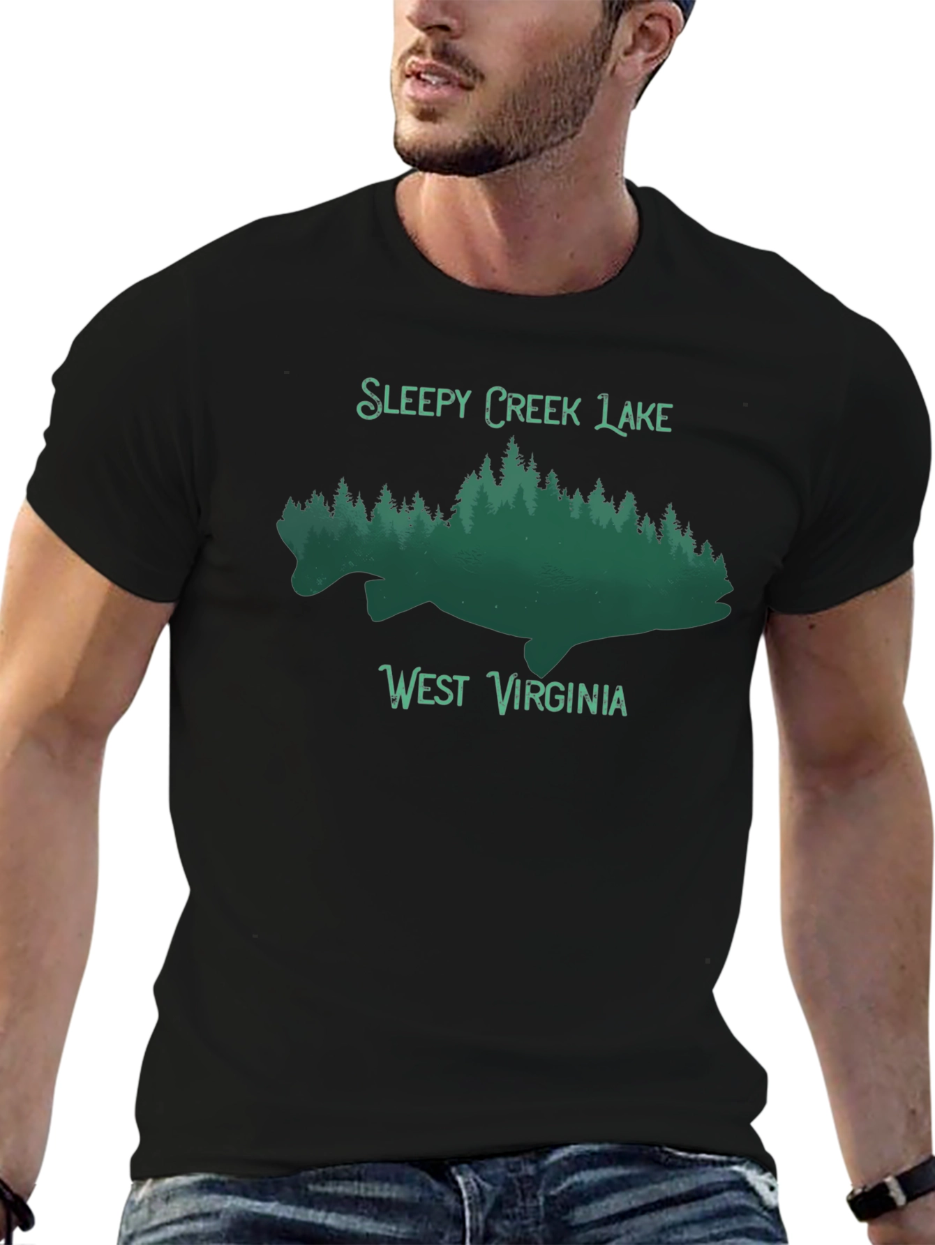 Sleepy Creek Lake West Virginia Black Tee