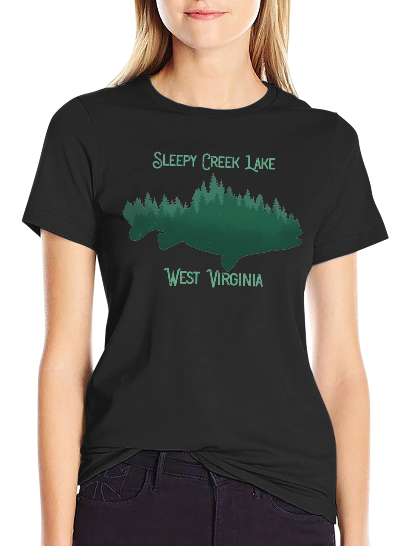 Sleepy Creek Lake West Virginia Black Tee