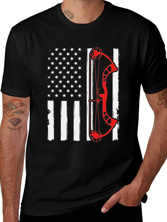 American Flag Bow Hunting T-Shirt - Patriot Archer Apparel