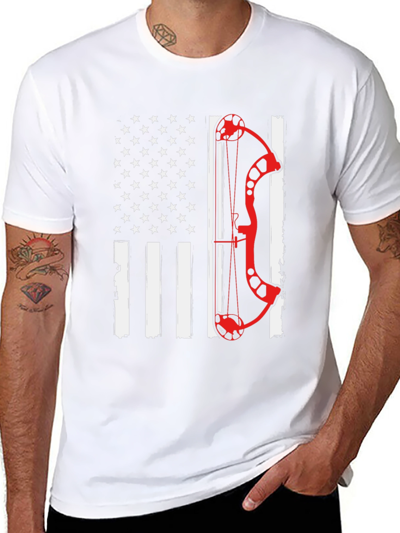 American Flag Bow Hunting T-Shirt - Patriot Archer Apparel