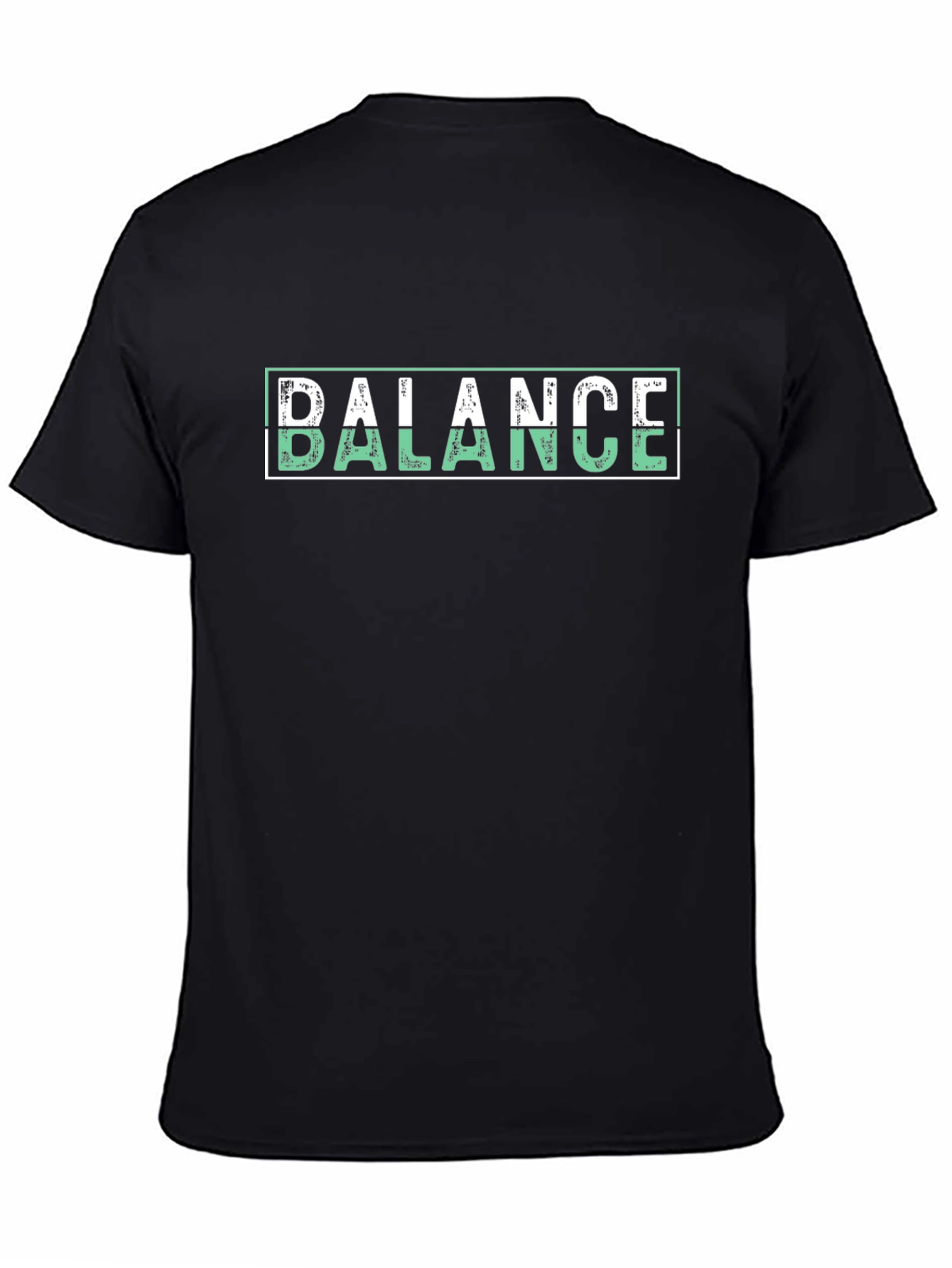 Balance Graphic Print Black T-Shirt