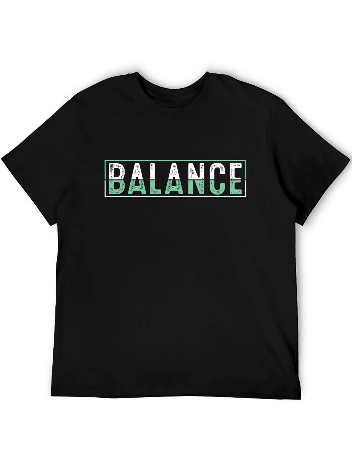 Balance Graphic Print Black T-Shirt