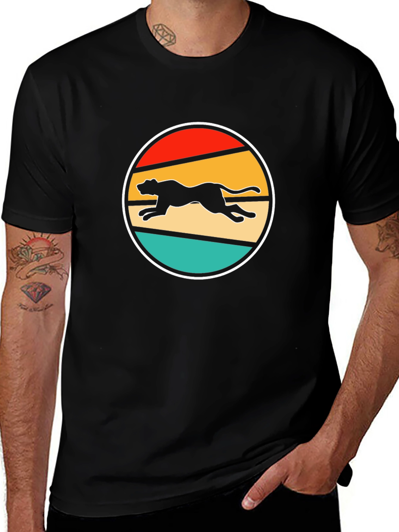 Retro Cheetah Graphic T-Shirt