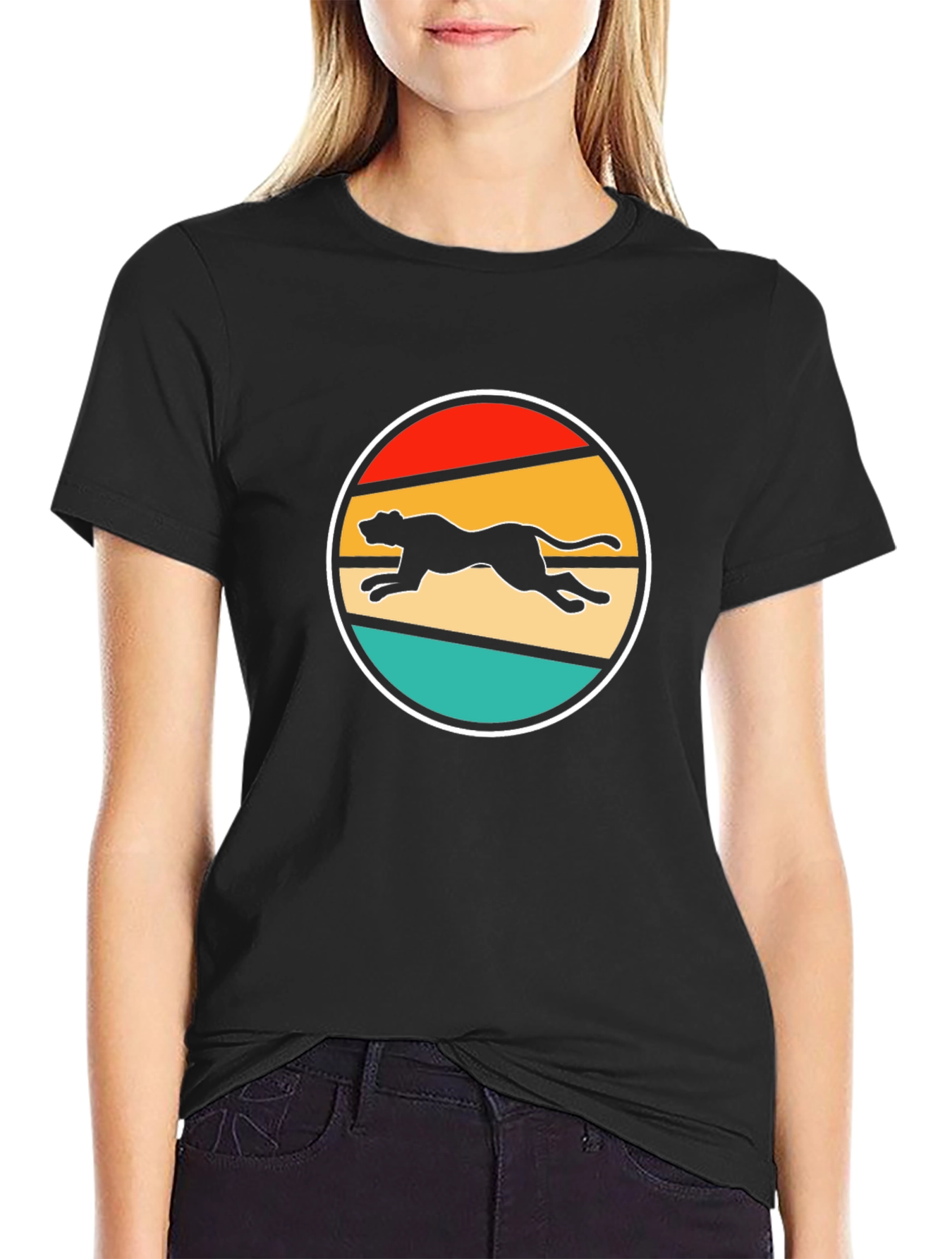 Retro Cheetah Graphic T-Shirt