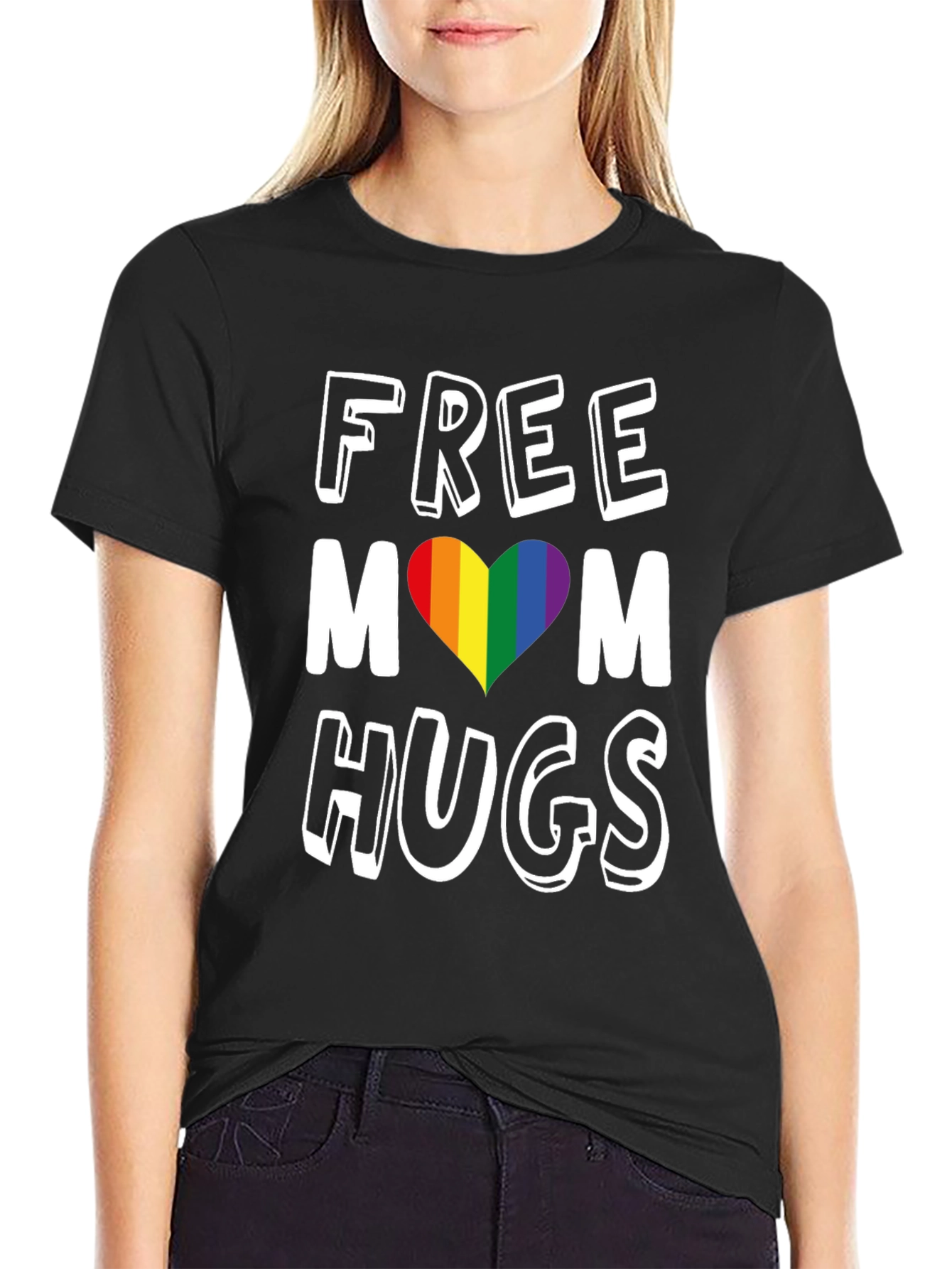 Free Mom Hugs LGBTQ+ Pride T-Shirt