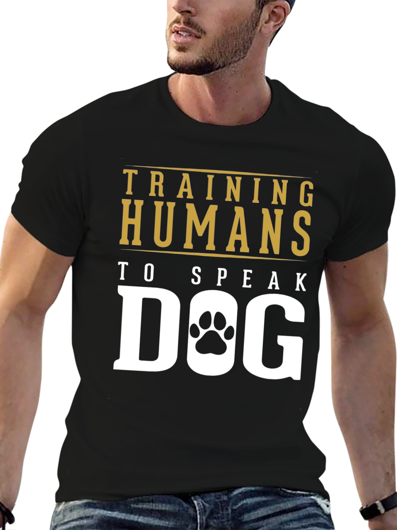 Training Humans to Speak Dog Black T-Shirt