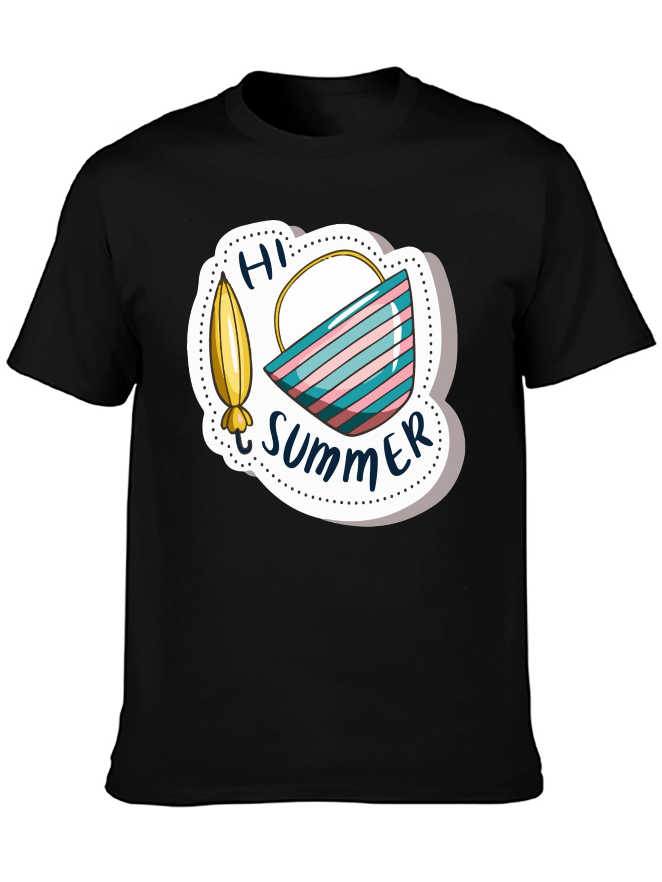 Hi Summer Graphic Tee - Black