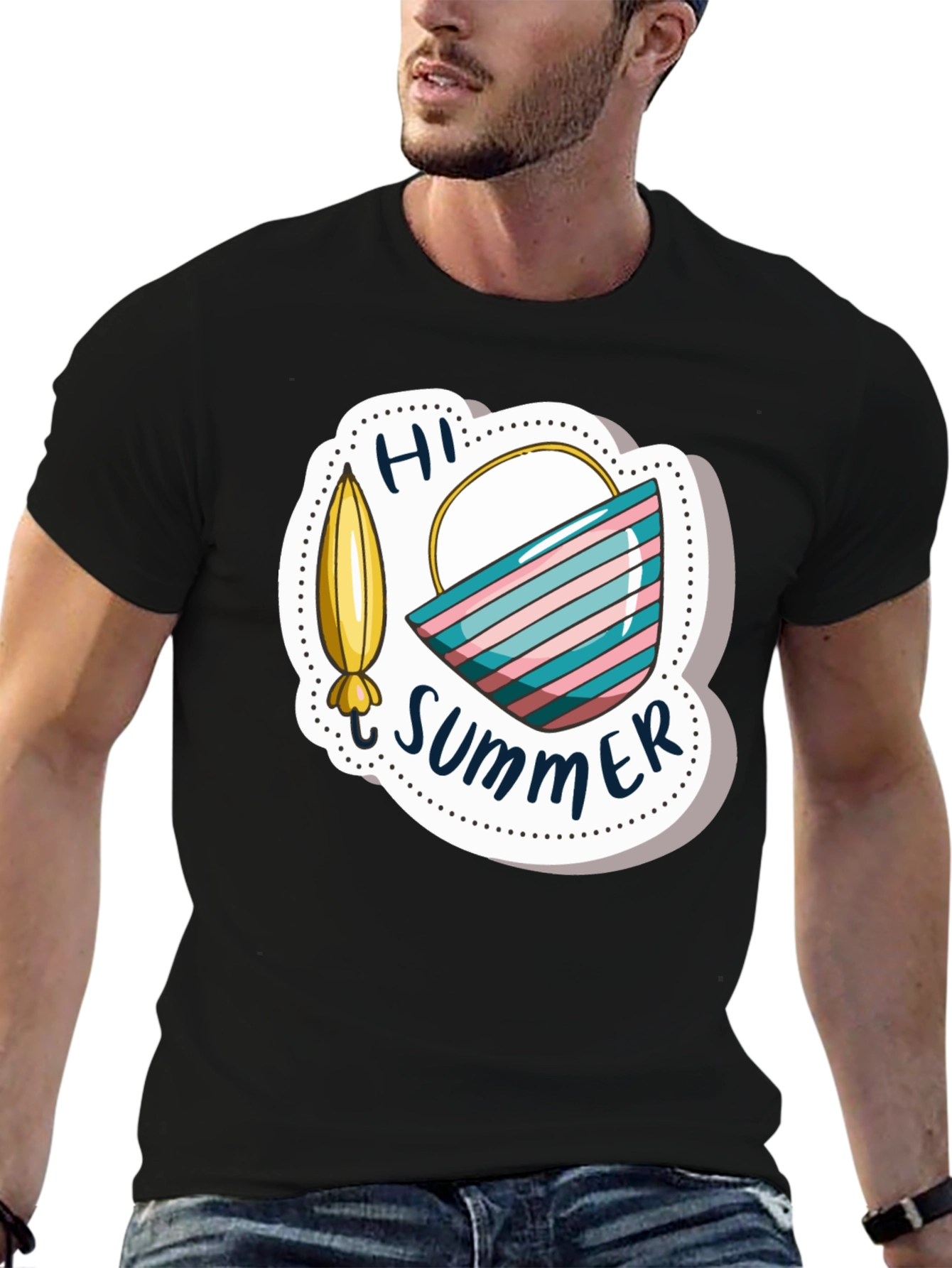 Hi Summer Graphic Tee - Black