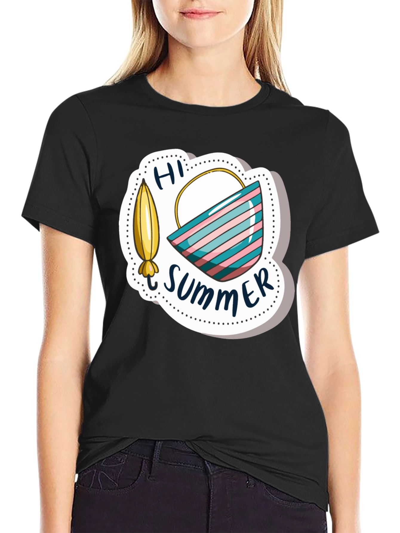 Hi Summer Graphic Tee - Black