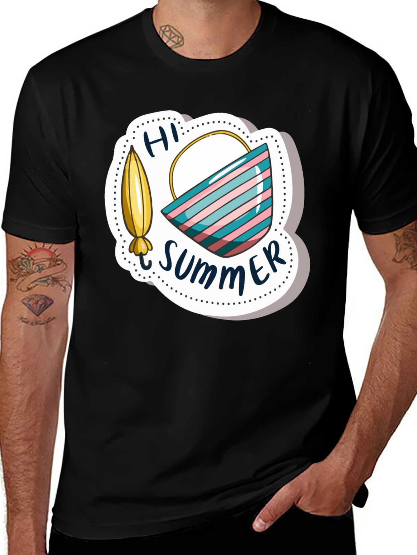 Hi Summer Graphic Tee - Black