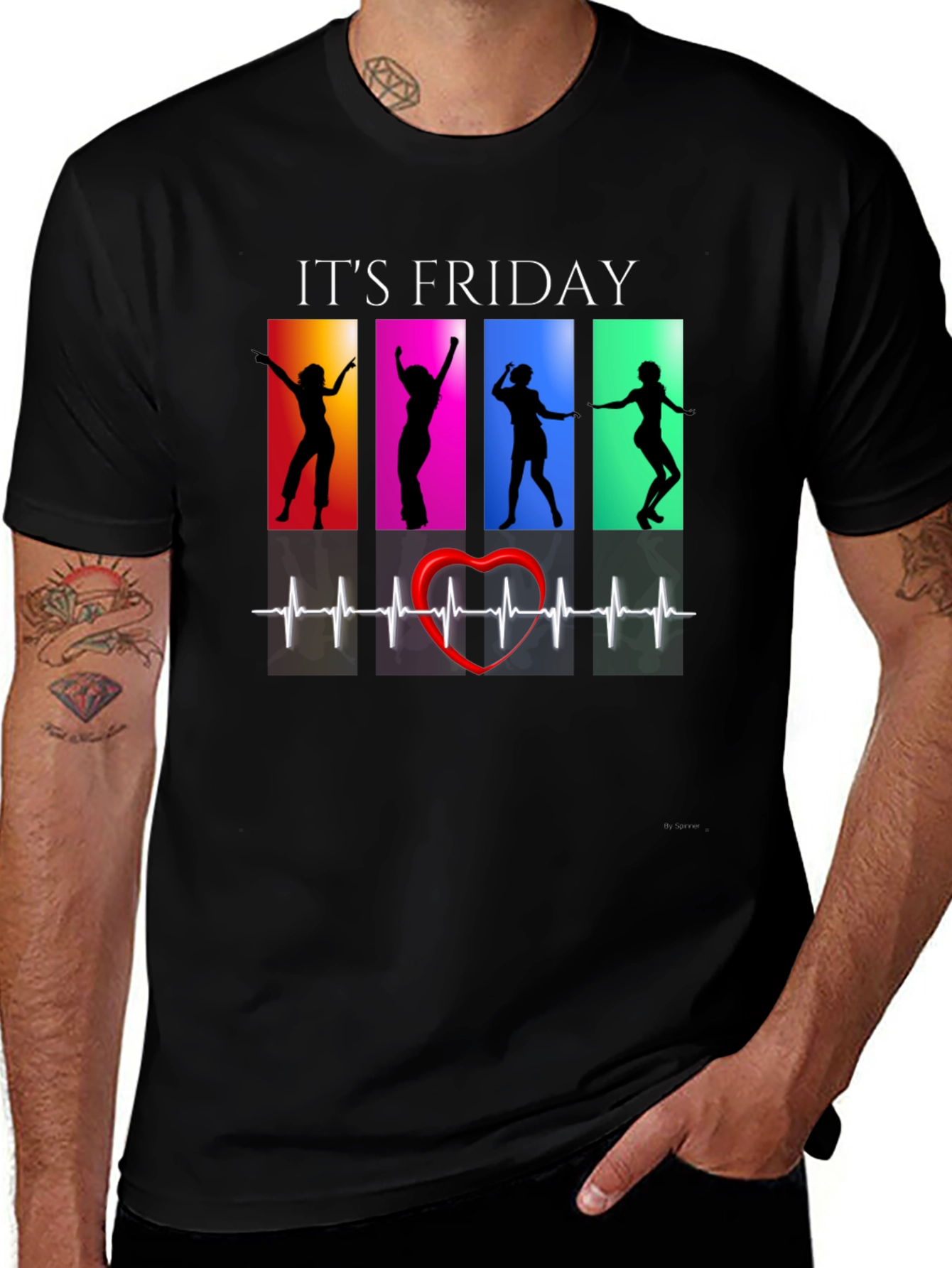 Its Friday Heartbeat Dancing Graphic T-Shirt