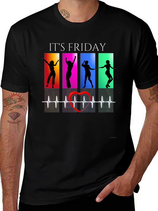 Its Friday Heartbeat Dancing Graphic T-Shirt