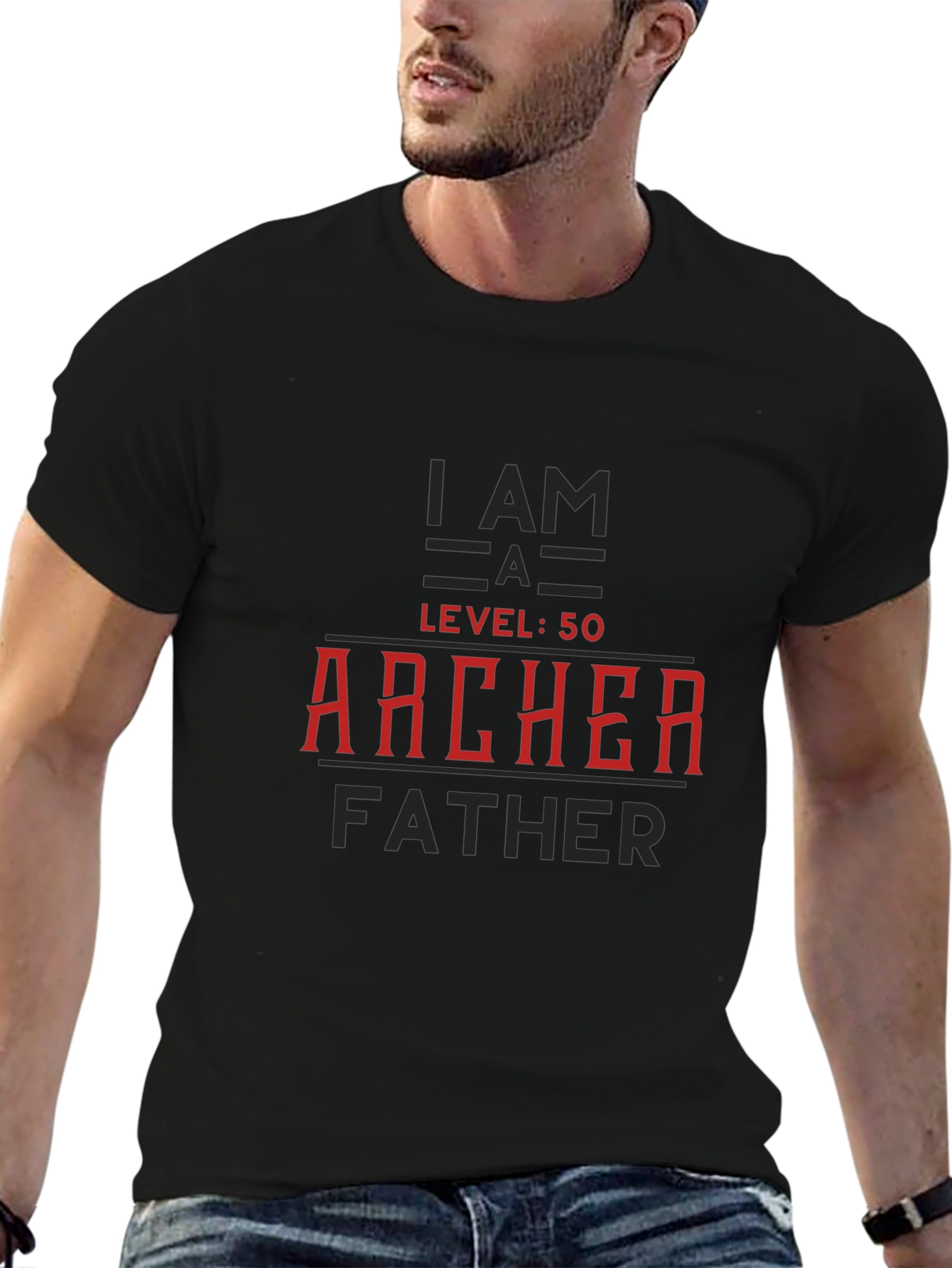 Archer Father Level 50 Graphic T-Shirt