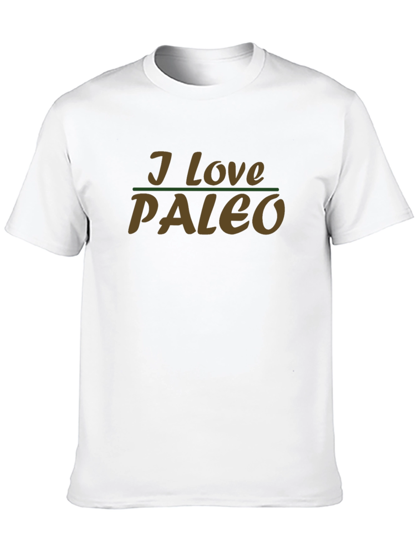 I Love Paleo T-Shirt - Black Crew Neck Tee