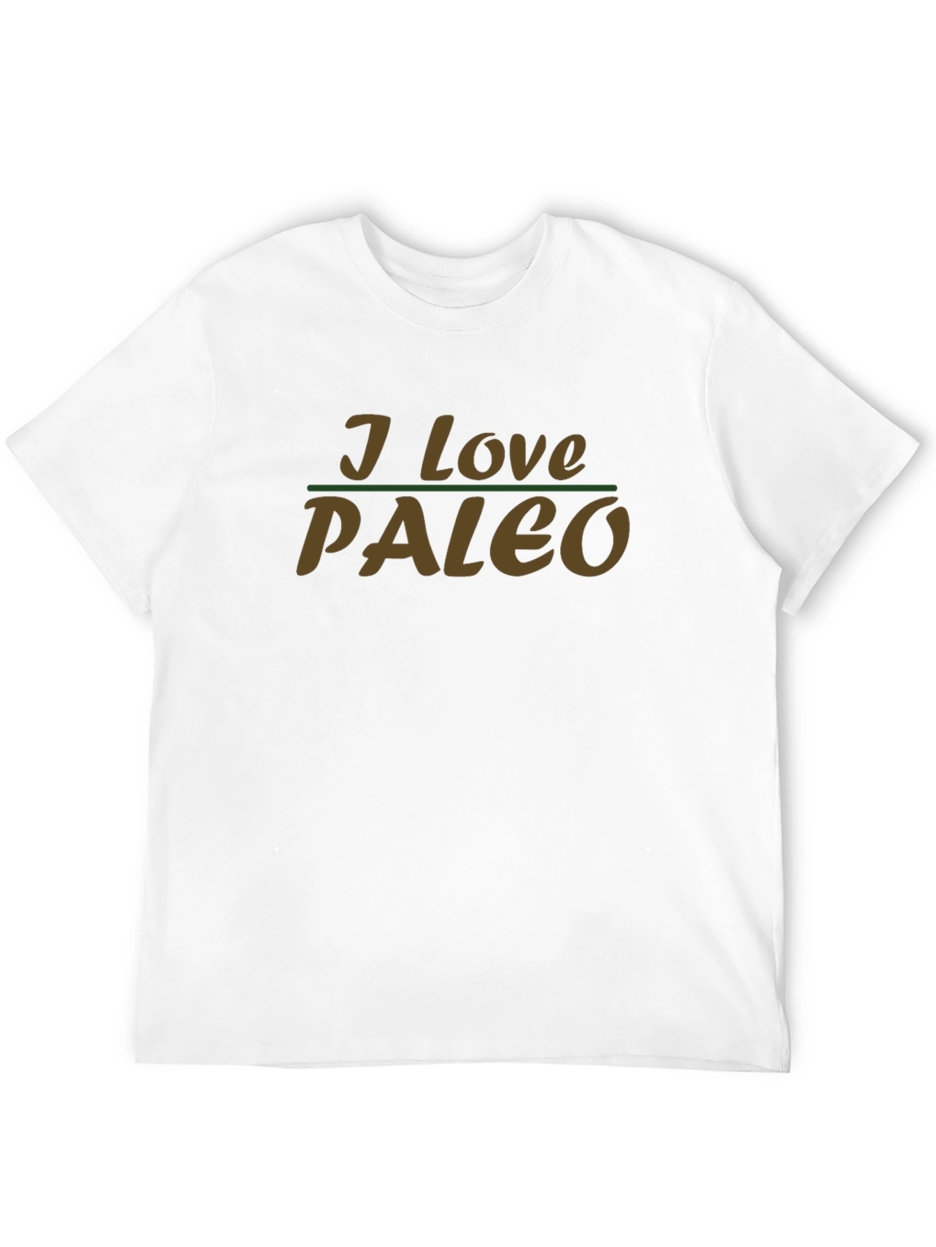 I Love Paleo T-Shirt - Black Crew Neck Tee