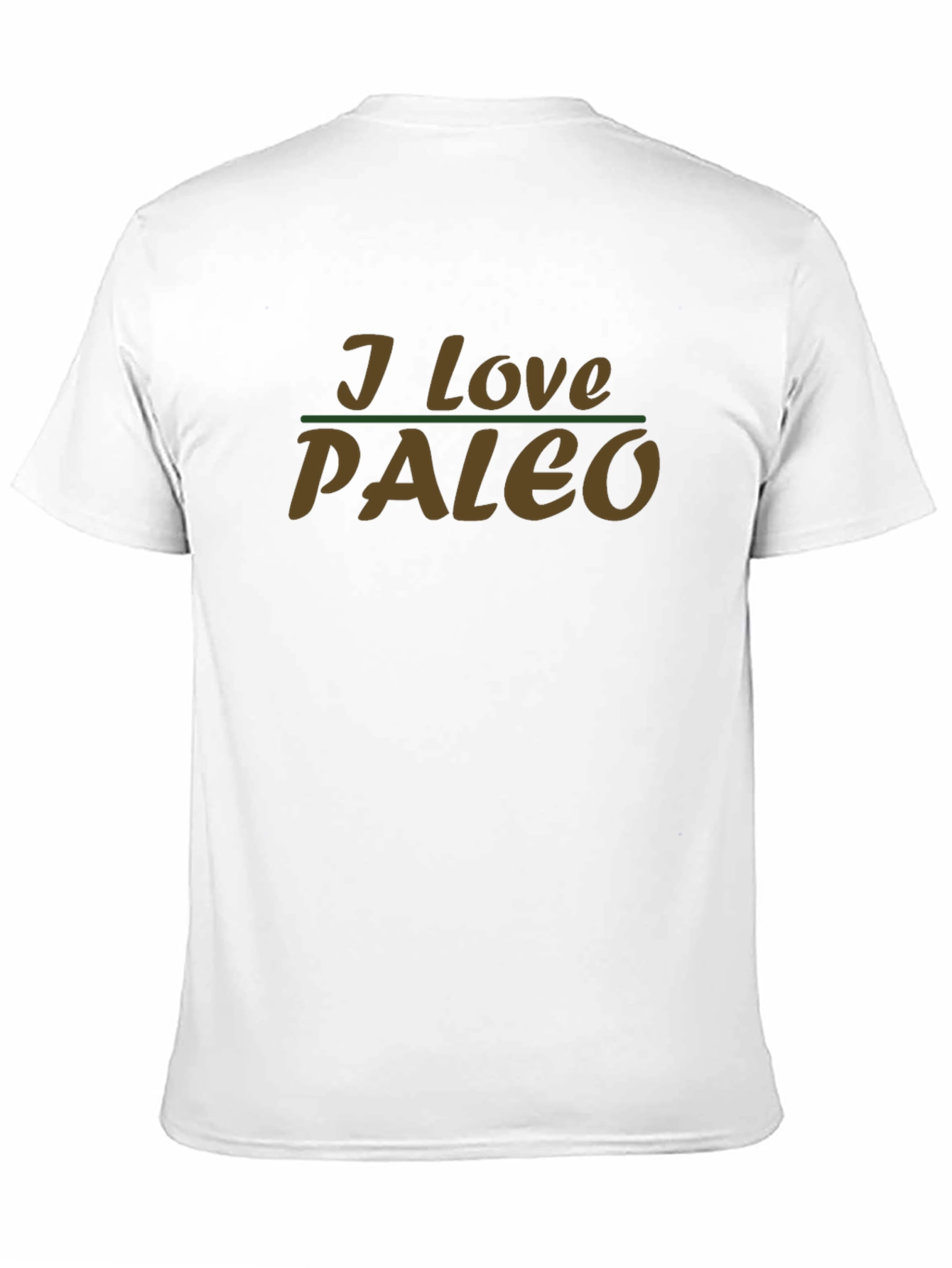 I Love Paleo T-Shirt - Black Crew Neck Tee
