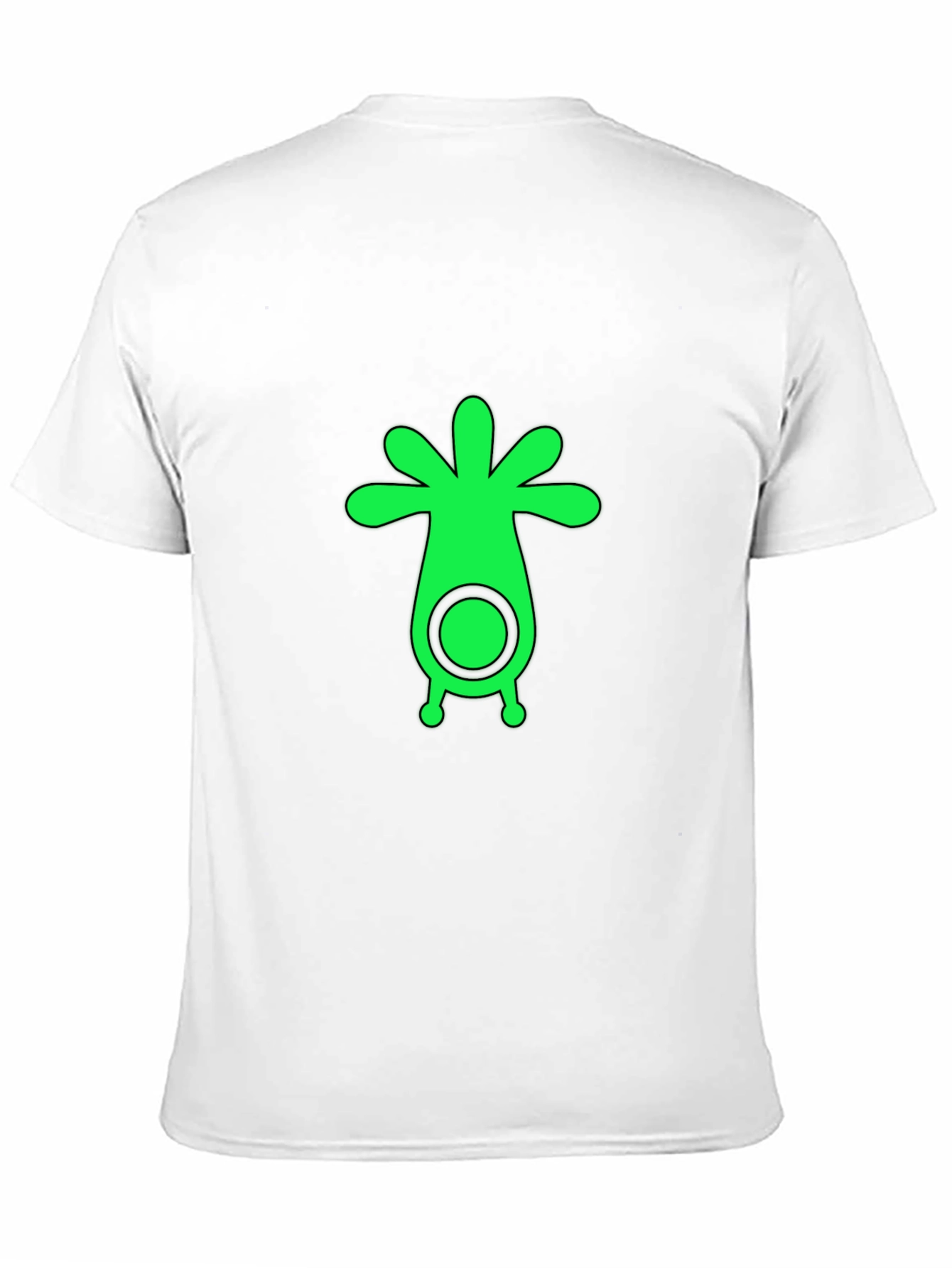 Mens Black T-Shirt with Green Alien Graphic
