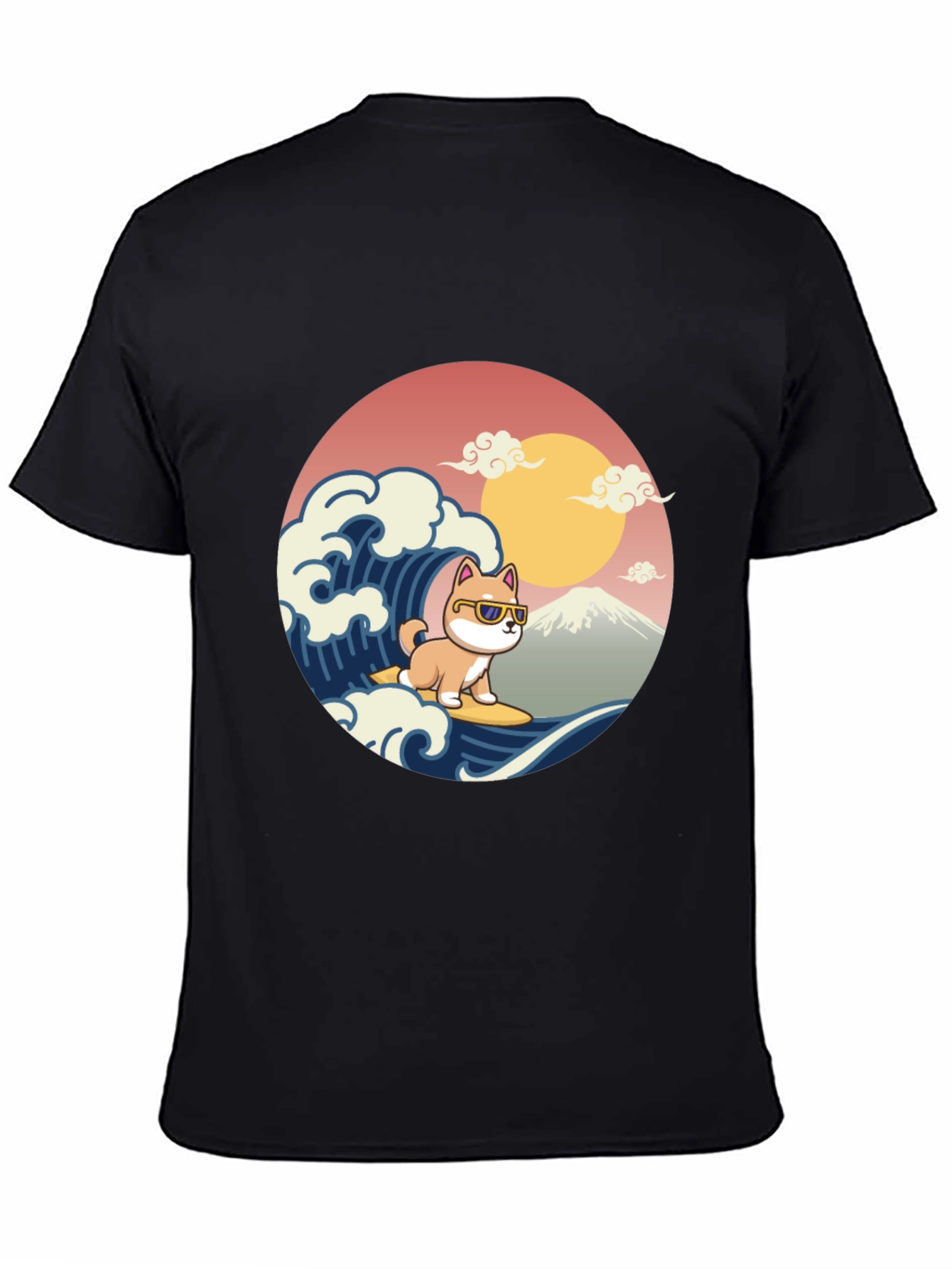 Surfing Shiba Inu T-Shirt - Cool Dog Wave Design